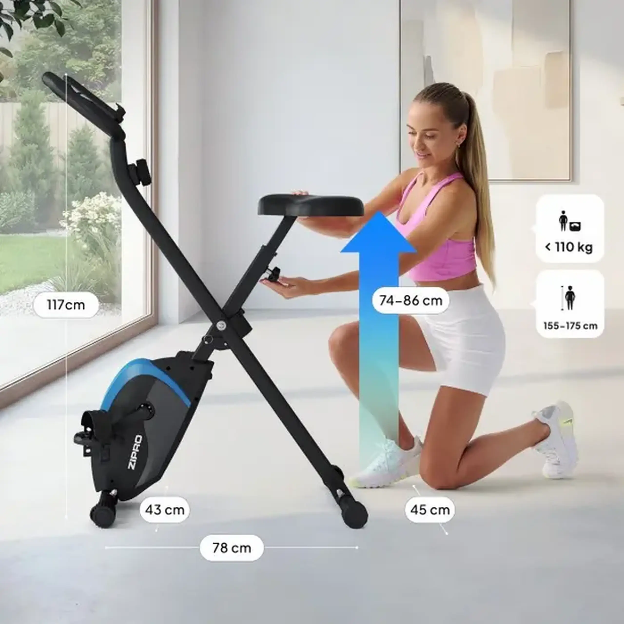 Bicicletă fitness Zipro Future X, Negru