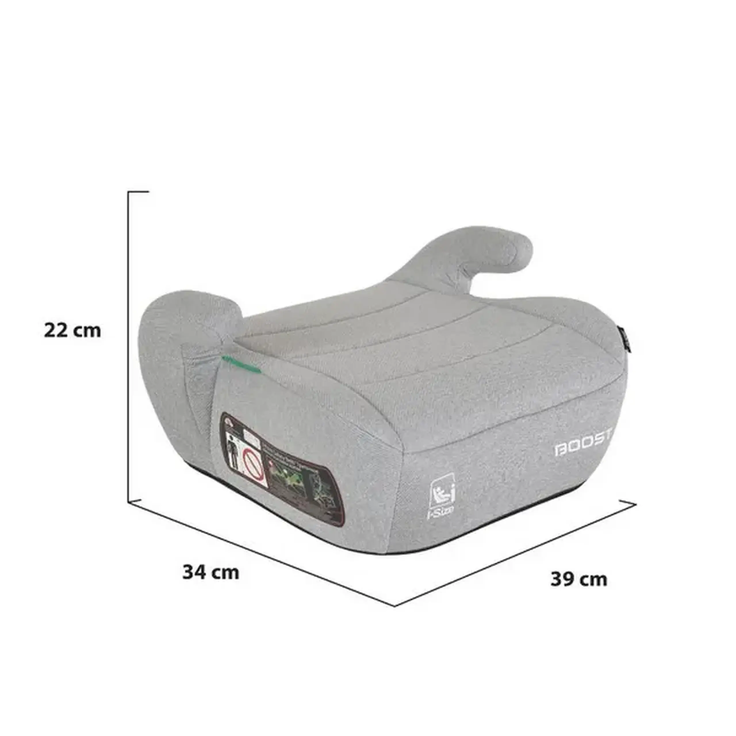 Booster Moni Boost, Grupa 2/3 (15-36 kg), Gri inchis