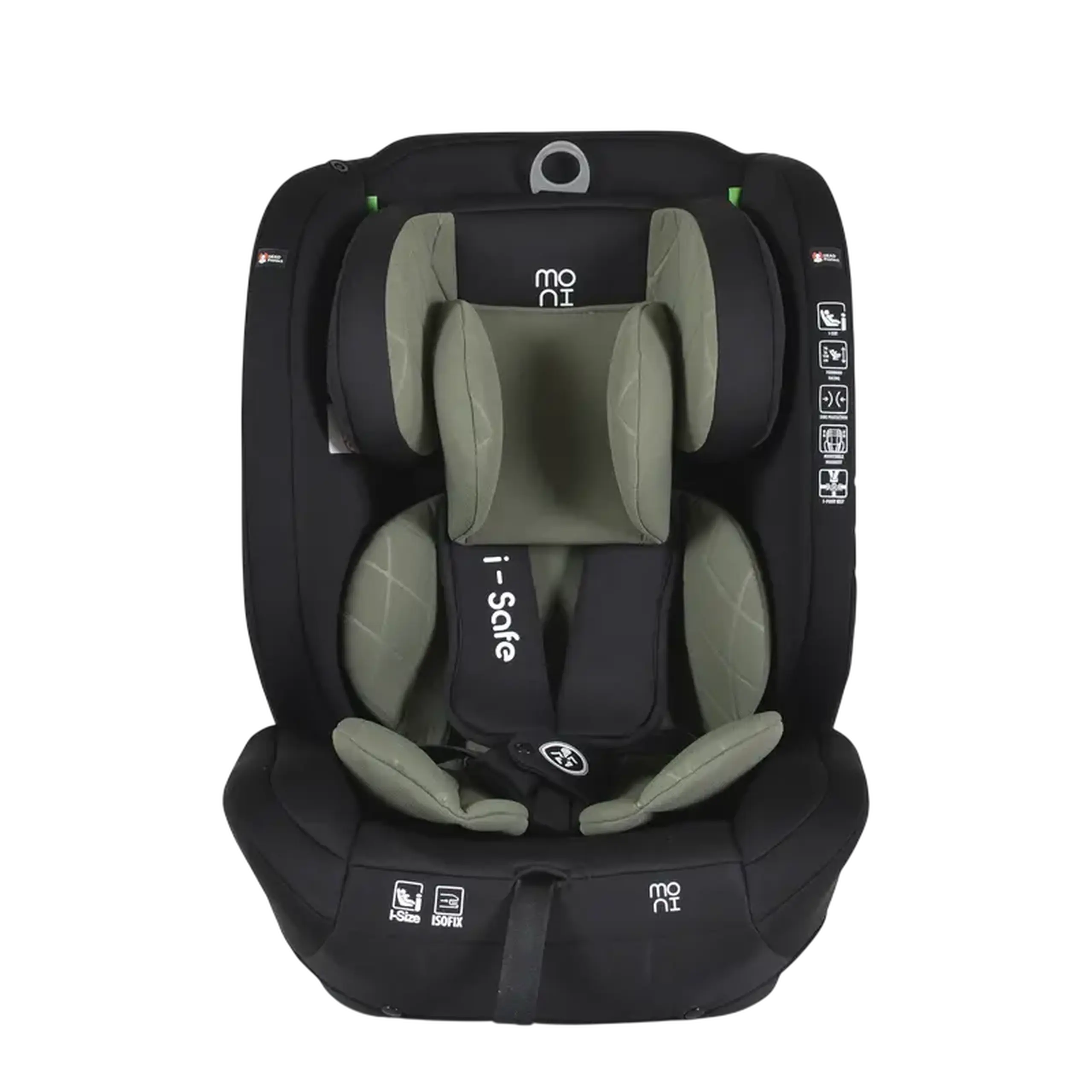 Scaun auto Moni Isafe, Grupa 1/2/3 (9-36 kg), Verde