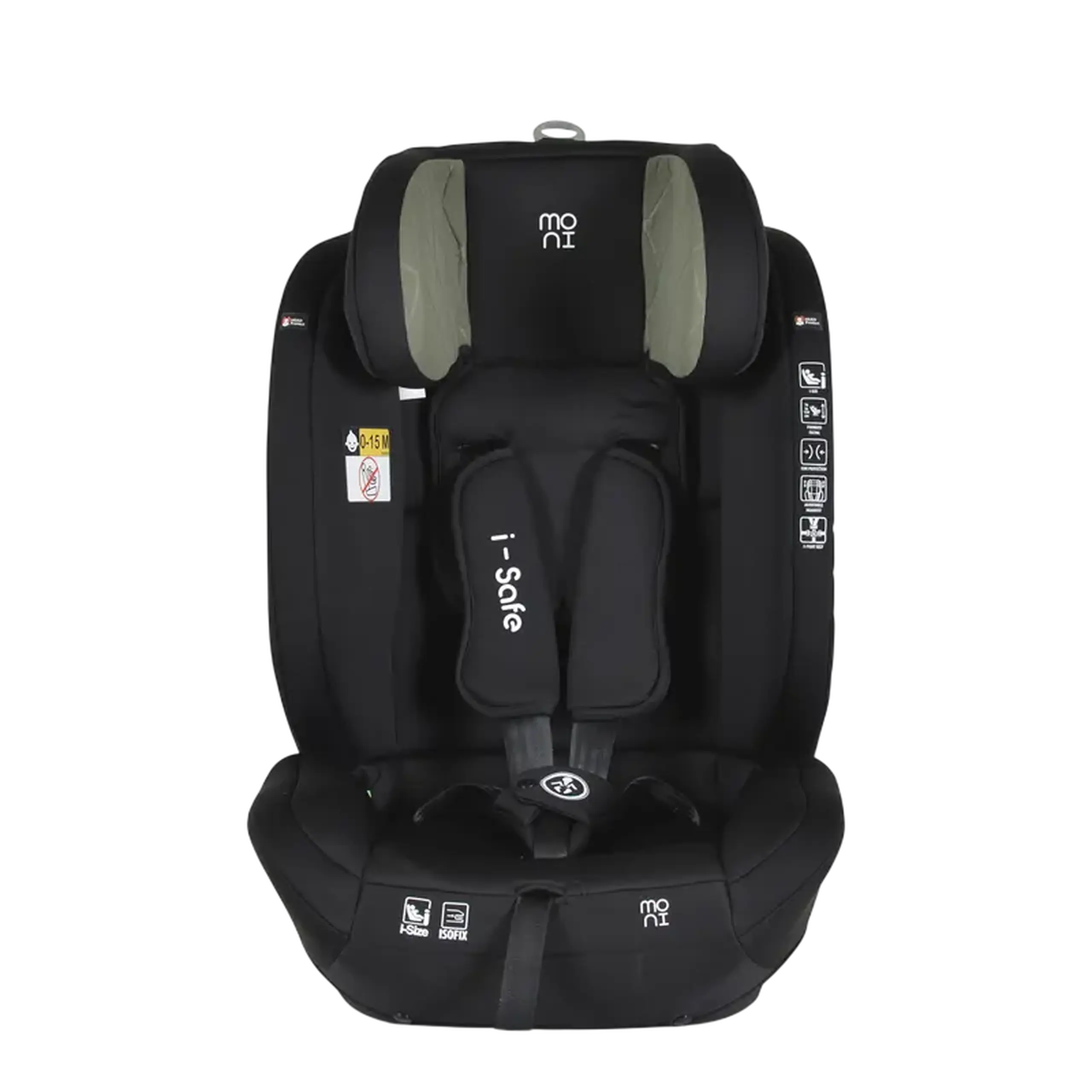 Scaun auto Moni Isafe, Grupa 1/2/3 (9-36 kg), Verde