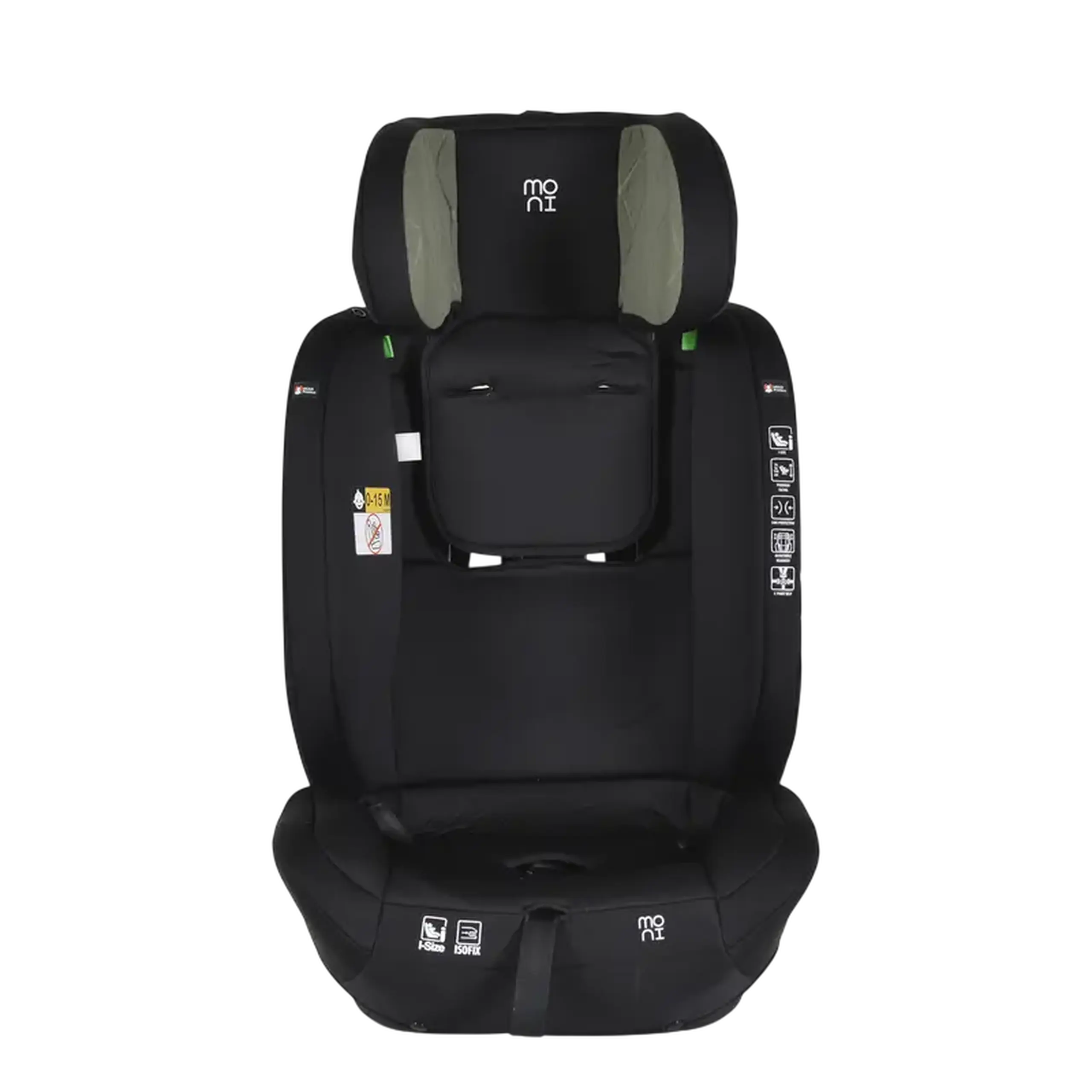 Scaun auto Moni Isafe, Grupa 1/2/3 (9-36 kg), Verde