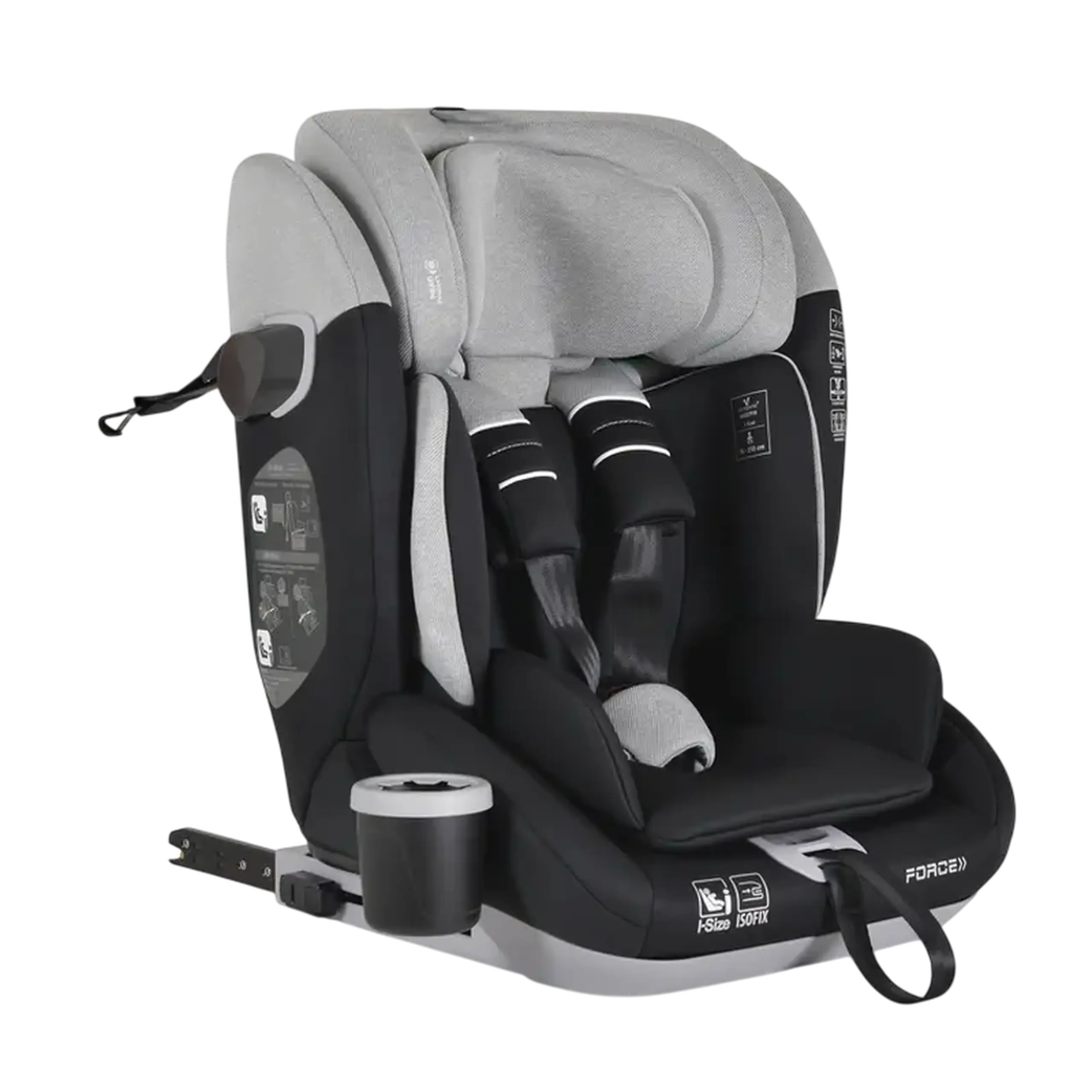 Scaun auto Cangaroo Force, Grupa 1/2/3 (9-36 kg), Gri