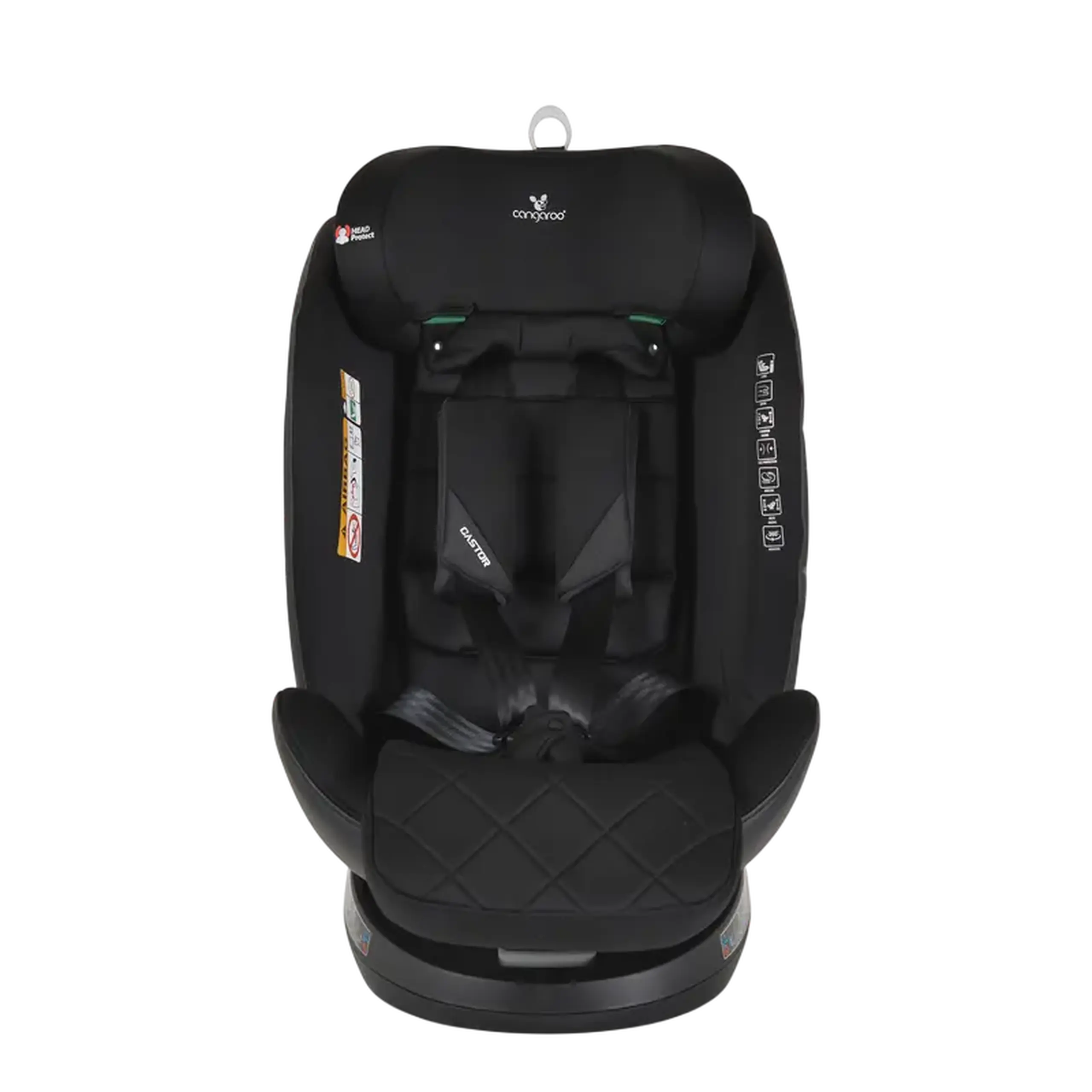 Scaun auto Cangaroo Castor, Grupa 0+/1/2/3 (0-36 kg), Negru