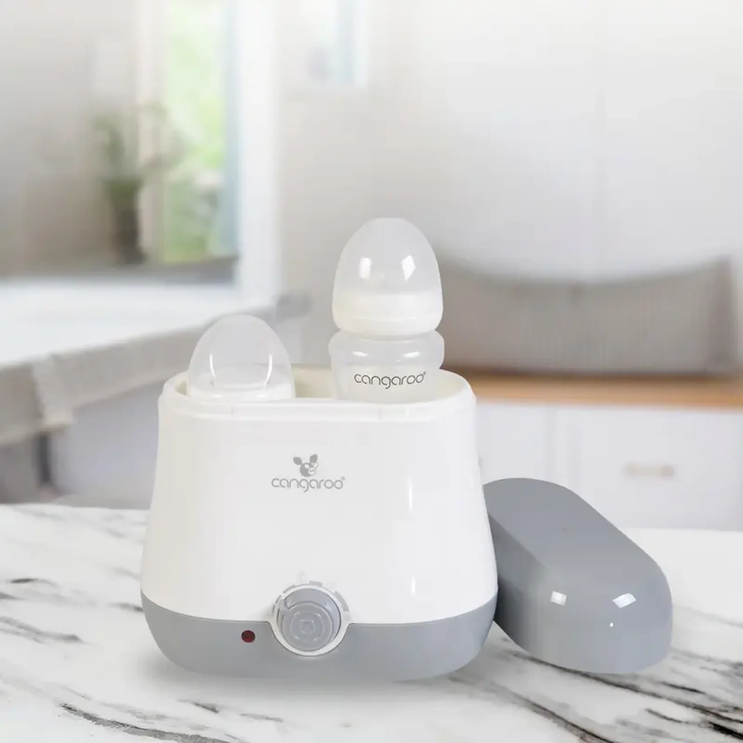 Incalzitor biberon Cangaroo Babyduo, Gri