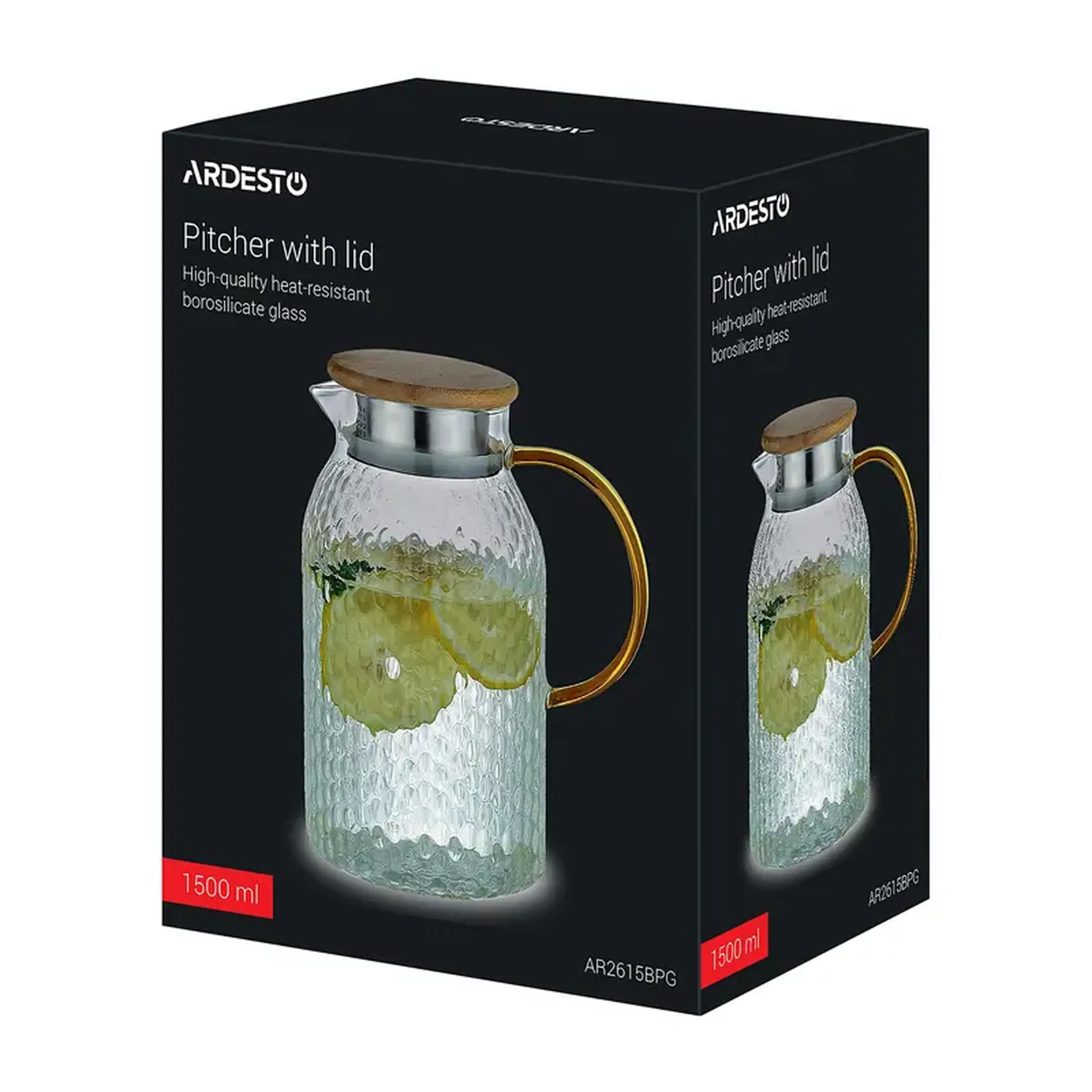 Ulcior Ardesto AR2615BPG, 1,5L, Transparent