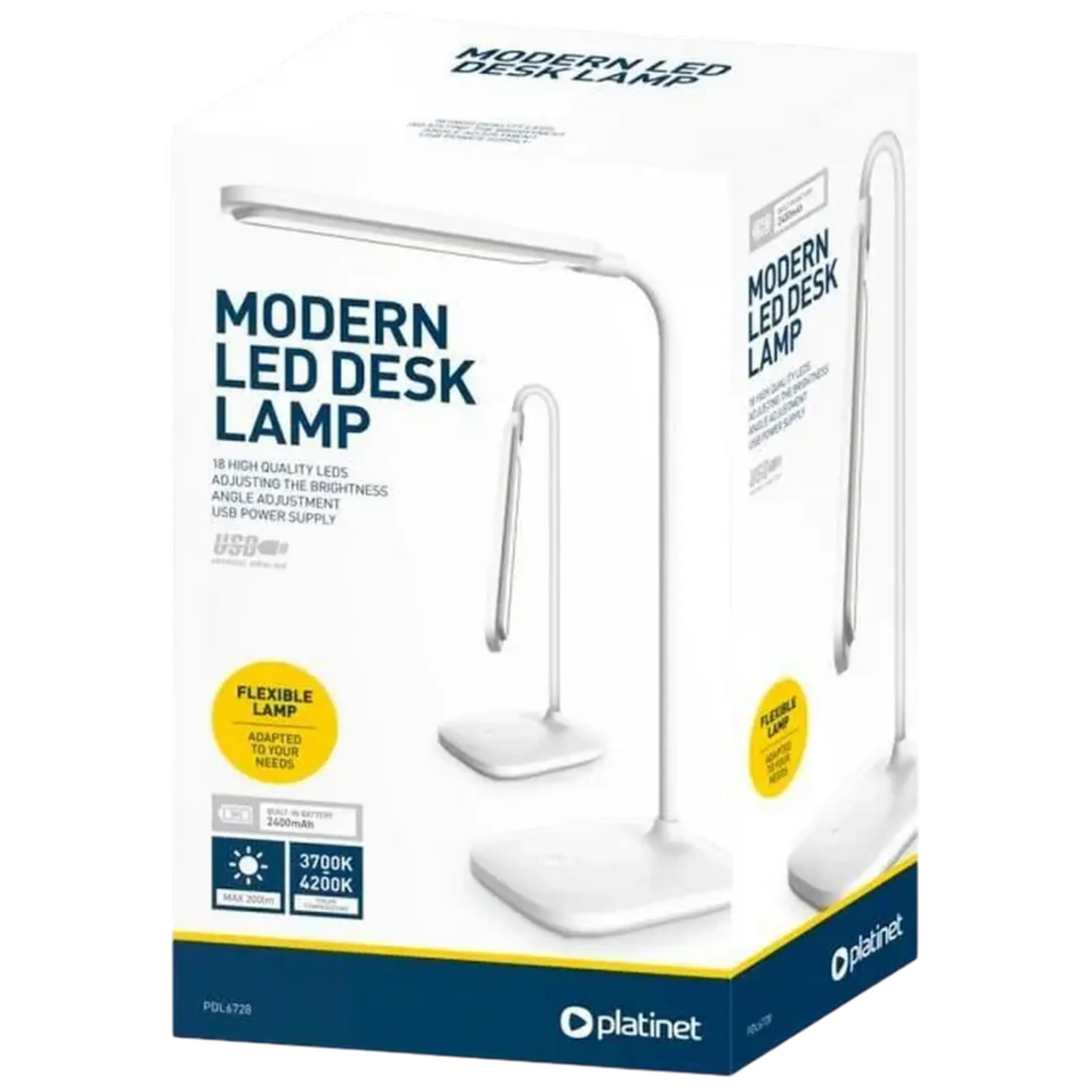 Lampa de birou Platinet PDL6728, Alb