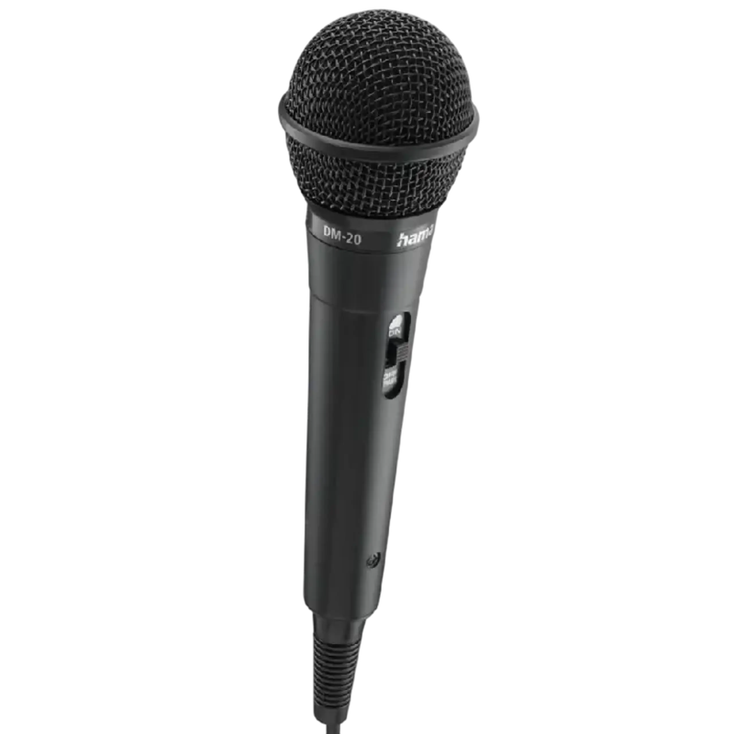 Microfon Karaoke HAMA 46020 DM-20, Cu fir, Negru