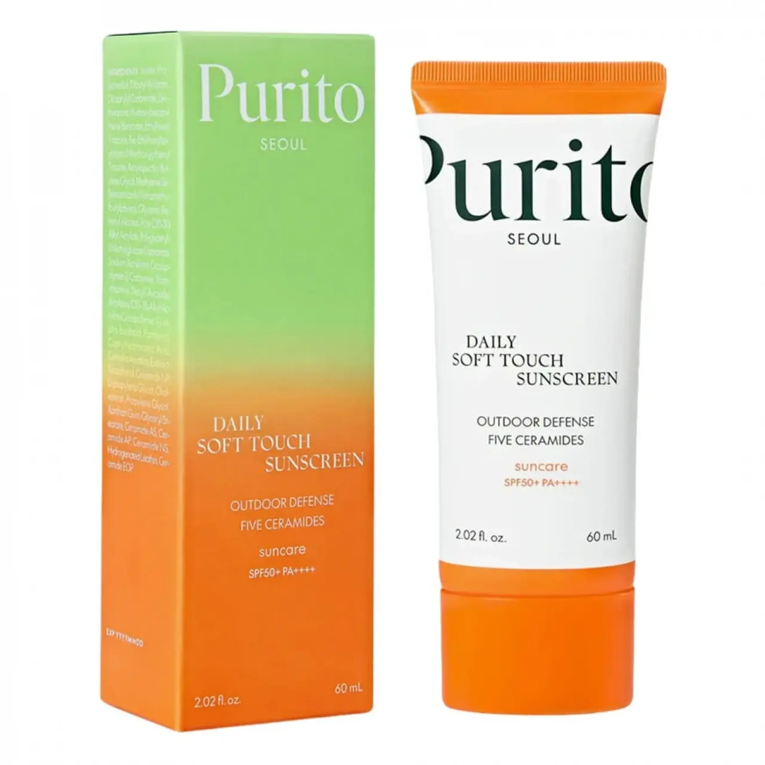 Cremă de protecție solară Purito, Daily Soft Touch Sunscreen, 60 ml