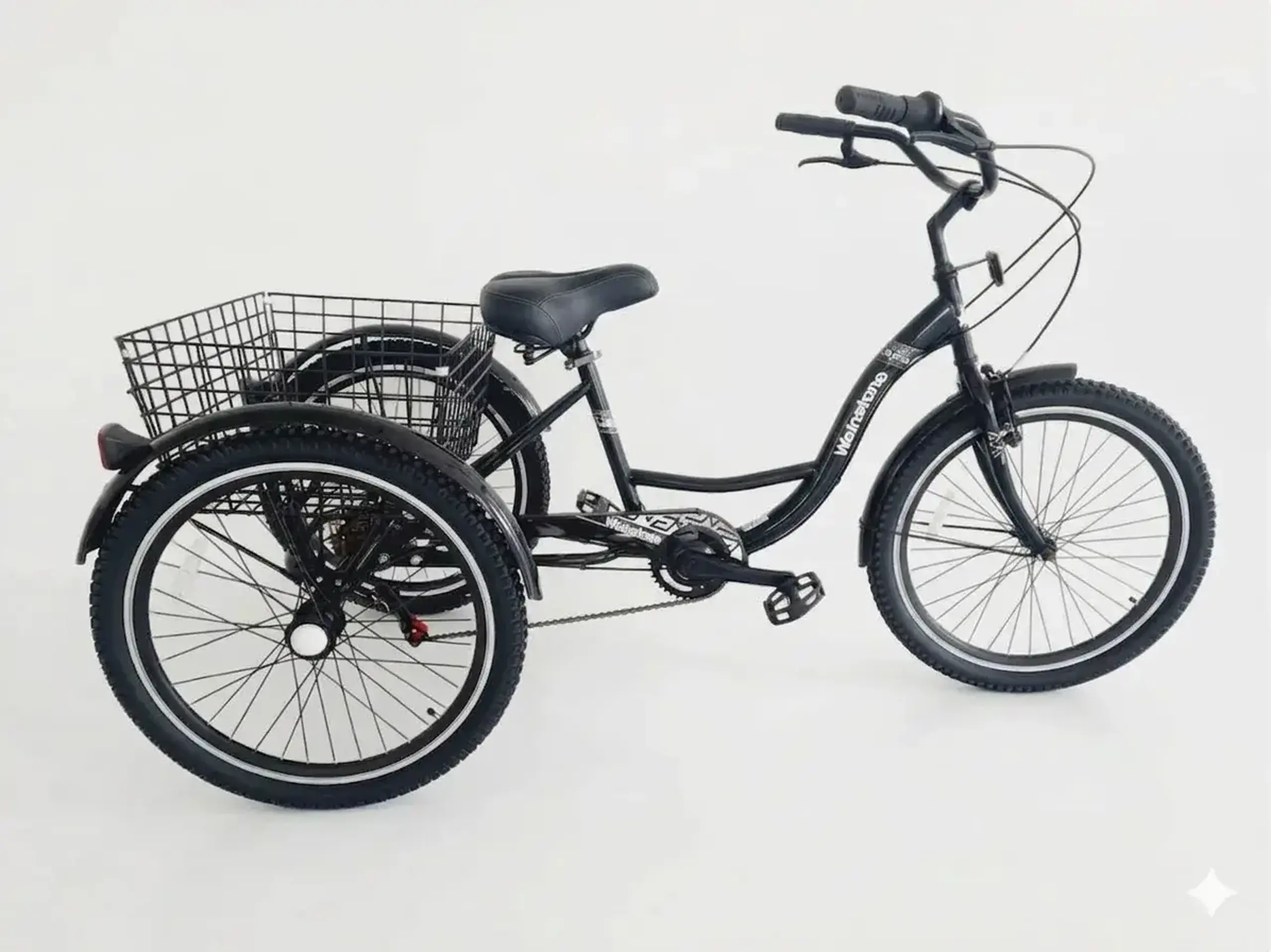 Bicicleta 3 roti, 24 negru