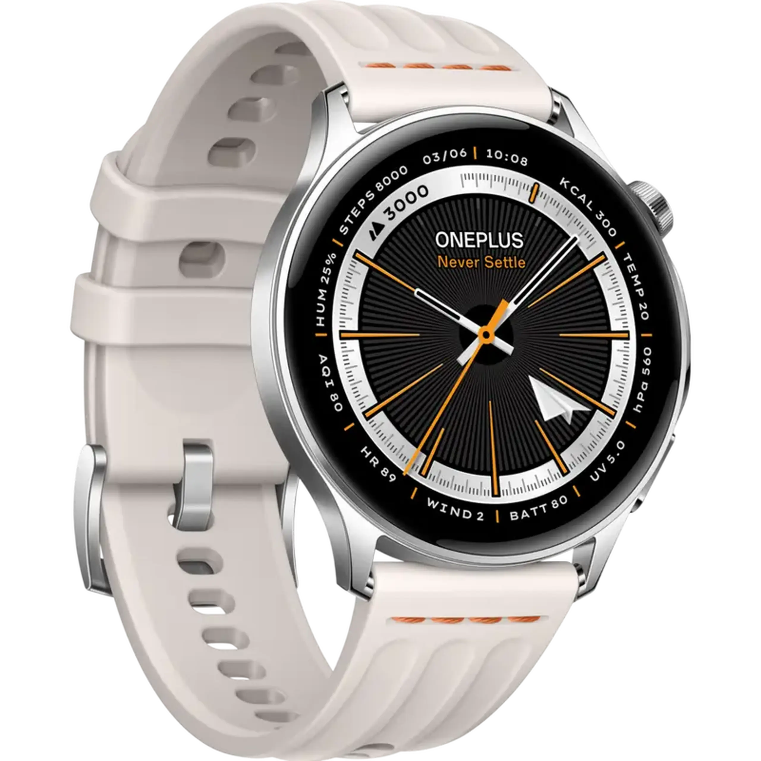 Ceas inteligent OnePlus Watch Lite, 45mm, Silver Steel