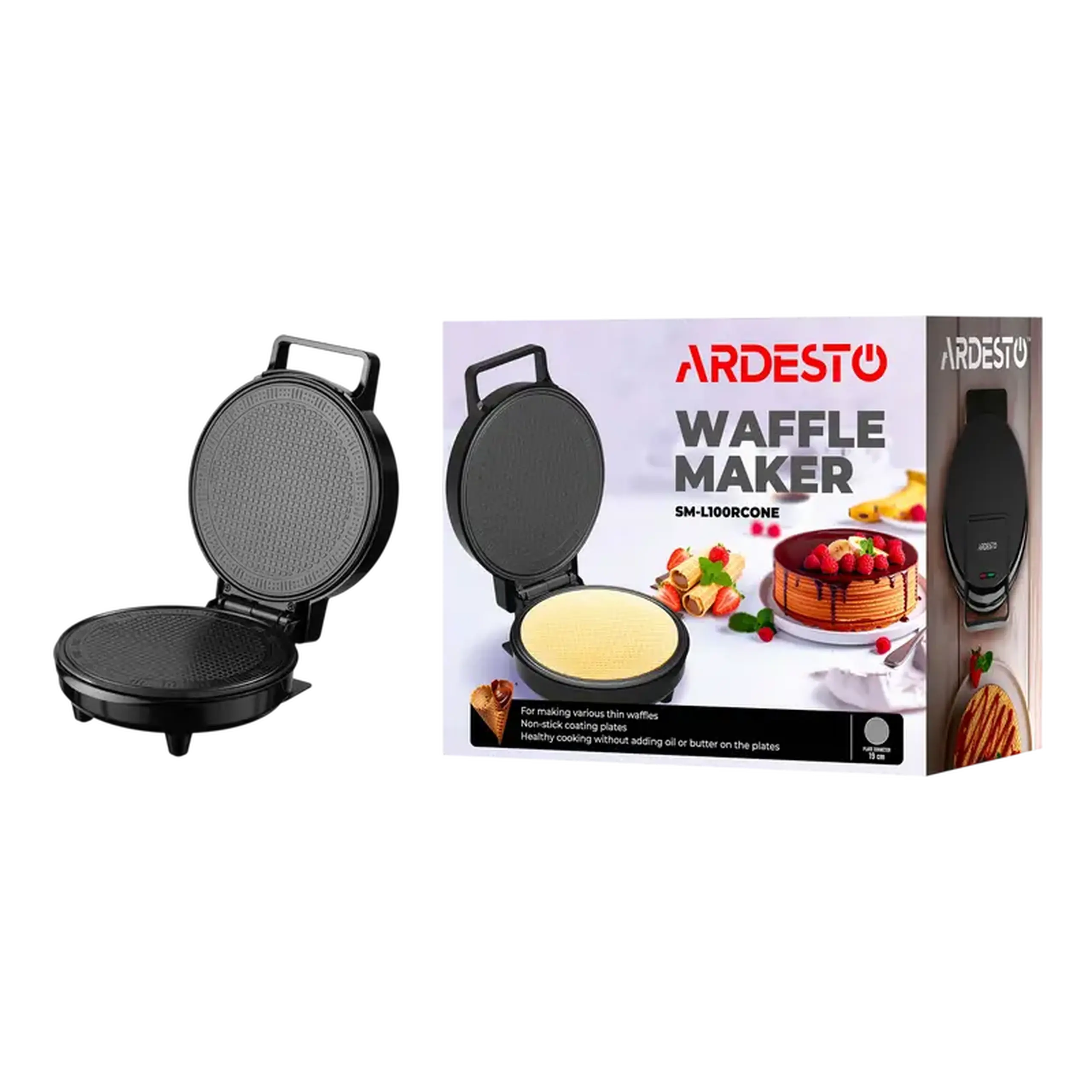 Aparat pentru vafe Ardesto SM-L100RCONE, Negru