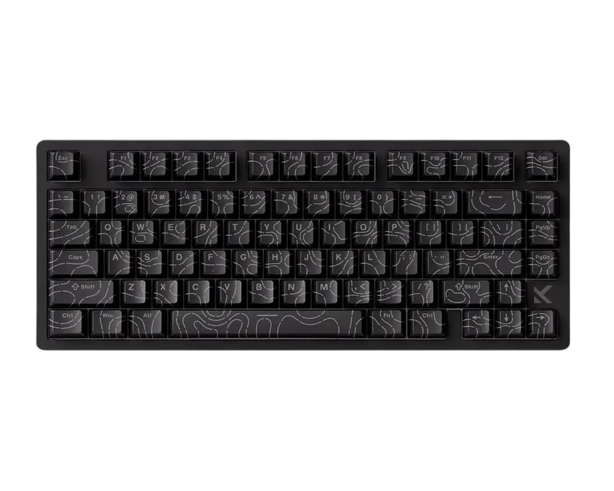 Tastatură MCHOSE Jet 75, Cu fir, Black Topographic
