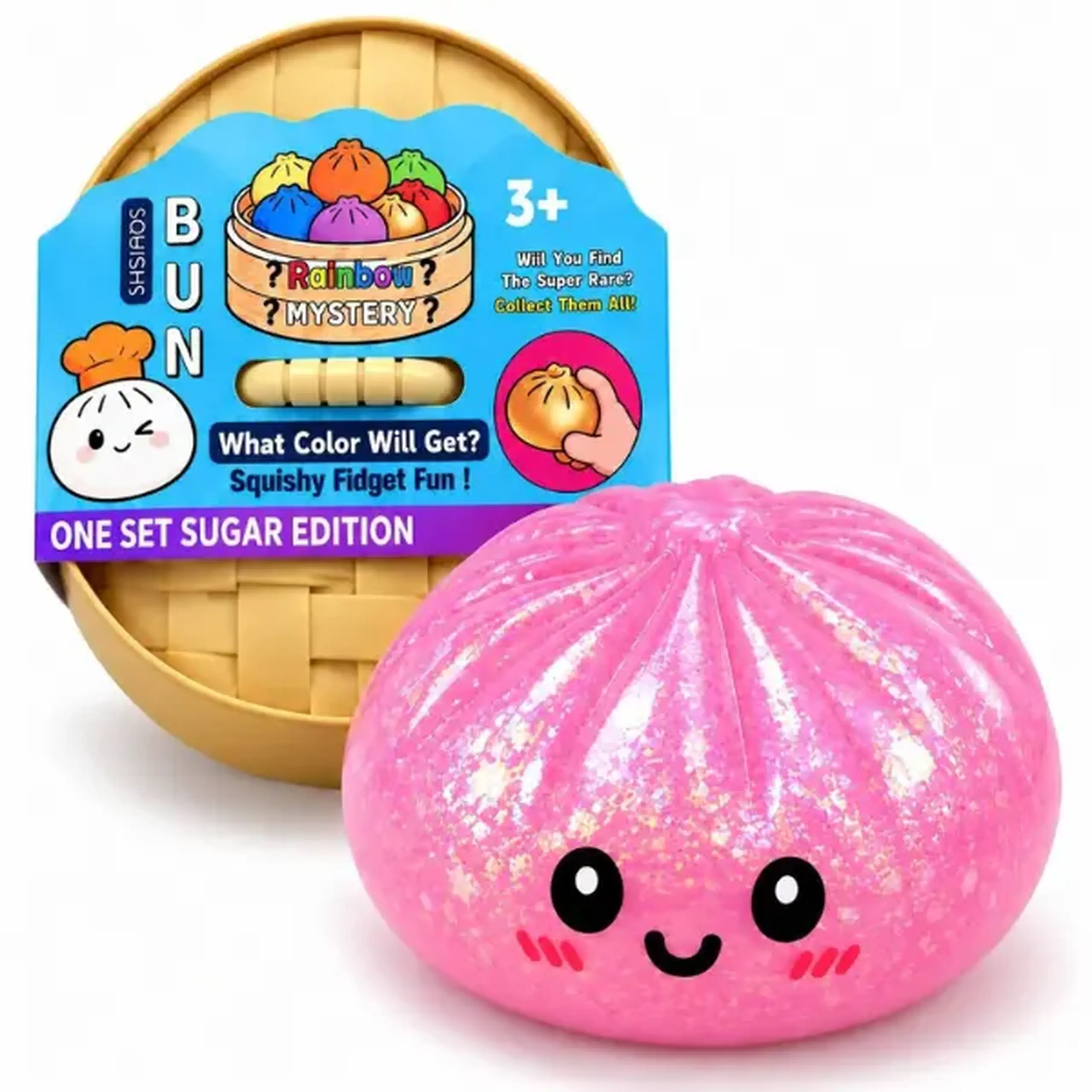 Jucărie antistres Squishy „Dumpling” Flippy Sugar Edition, 16×16 cm