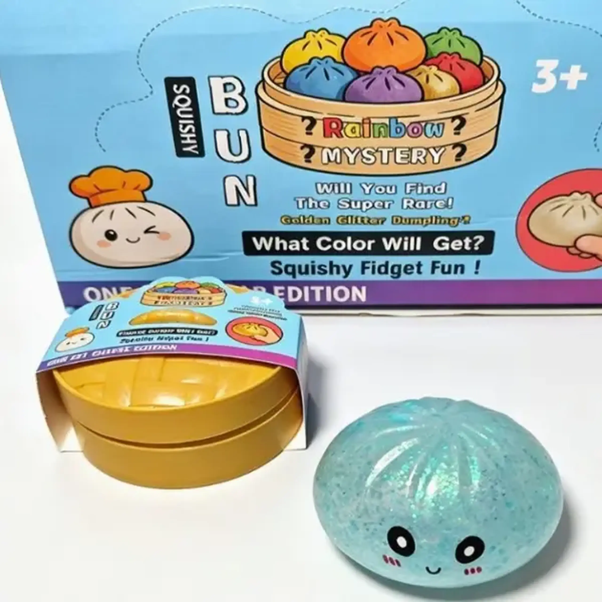 Jucărie antistres Squishy „Dumpling cu biluțe” Flippy Sugar Edition, 16×16 cm