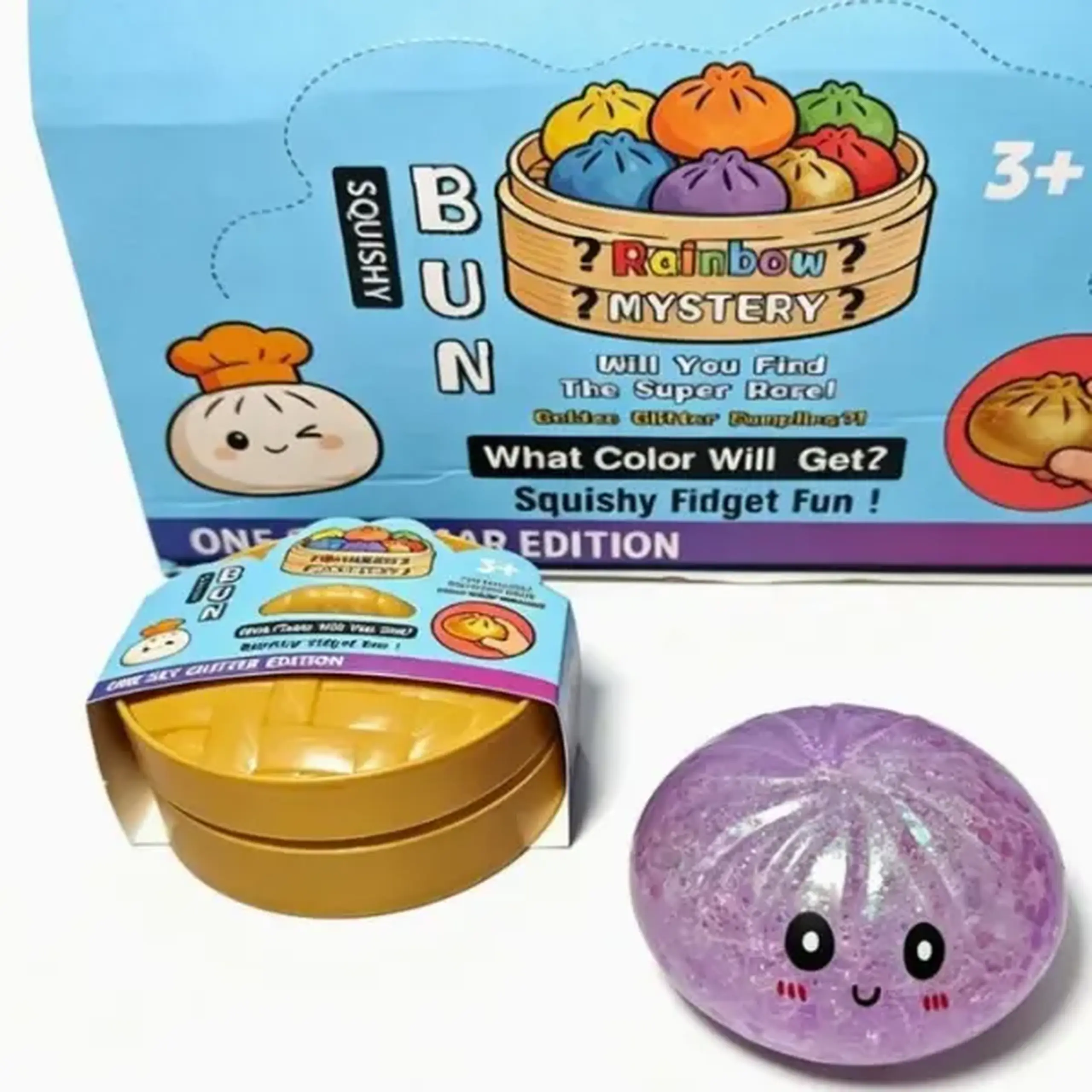 Jucărie antistres Squishy „Dumpling cu biluțe” Flippy Sugar Edition, 16×16 cm