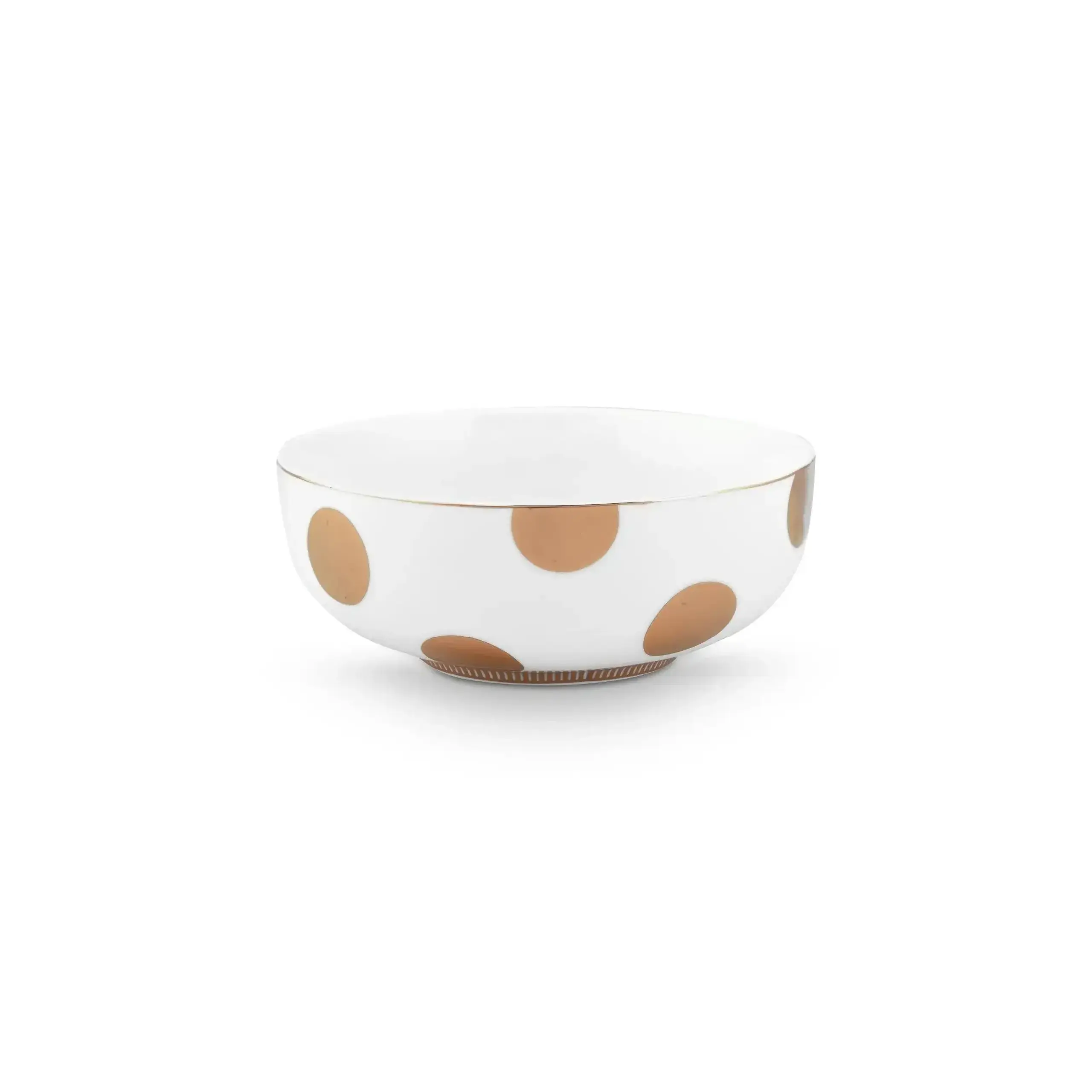 Bol 15cm Dot Delight alb - auriu