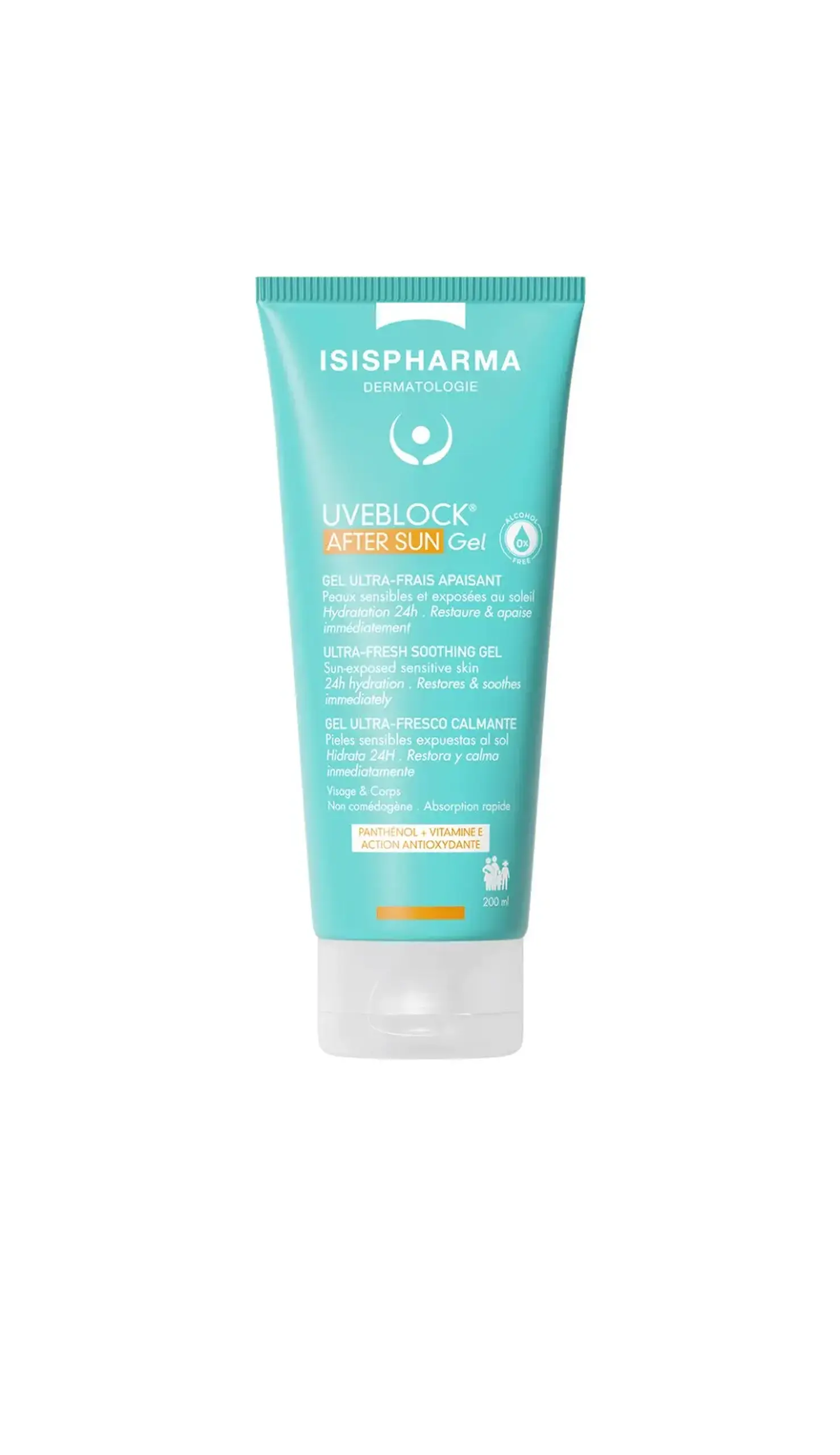 Uveblock After Sun Panthenol Vit E gel 200ml Isispharma