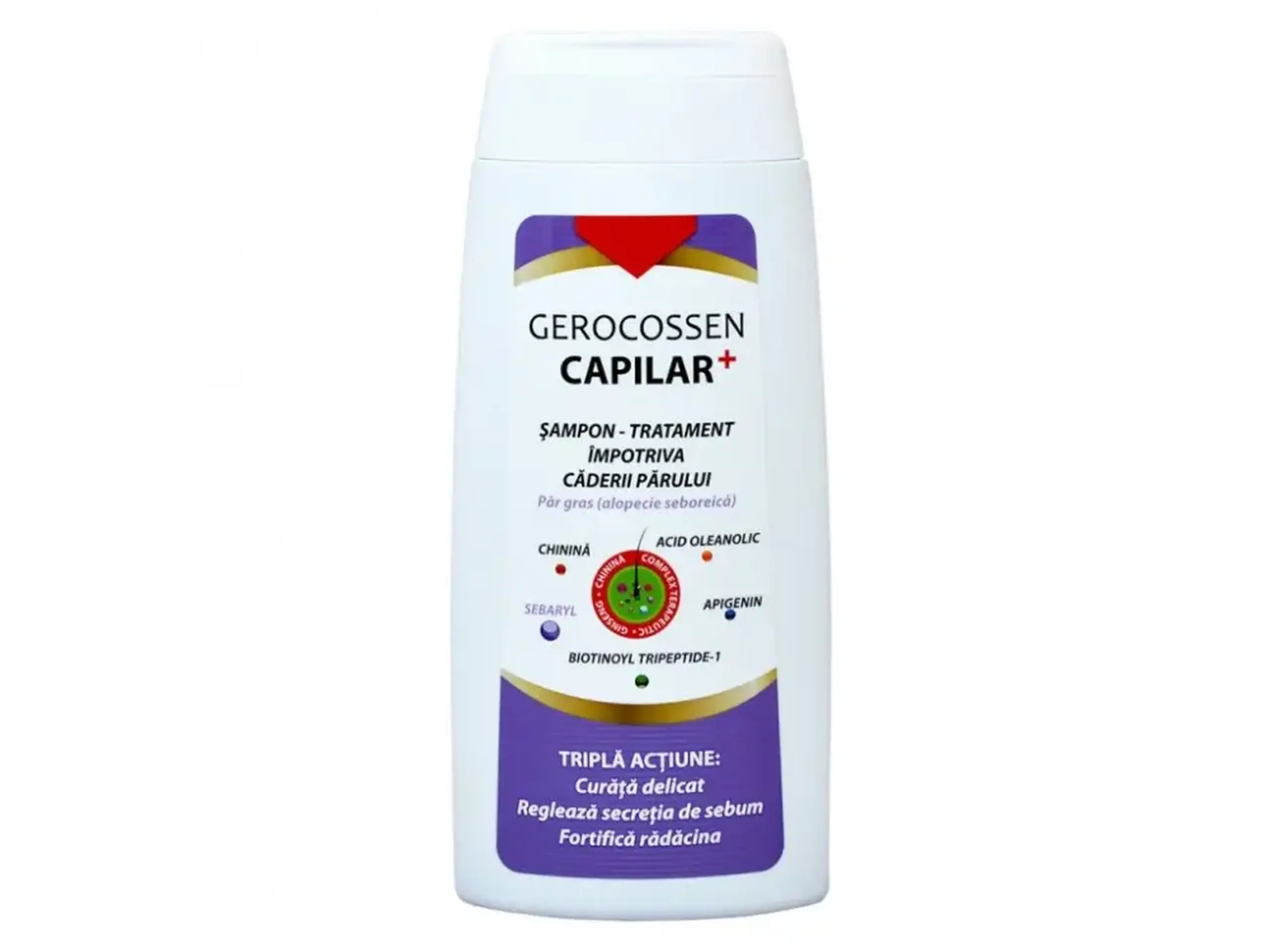 Gerocossen Capilar+ Sampon tratament impotriva caderii parului si matretii 275ml