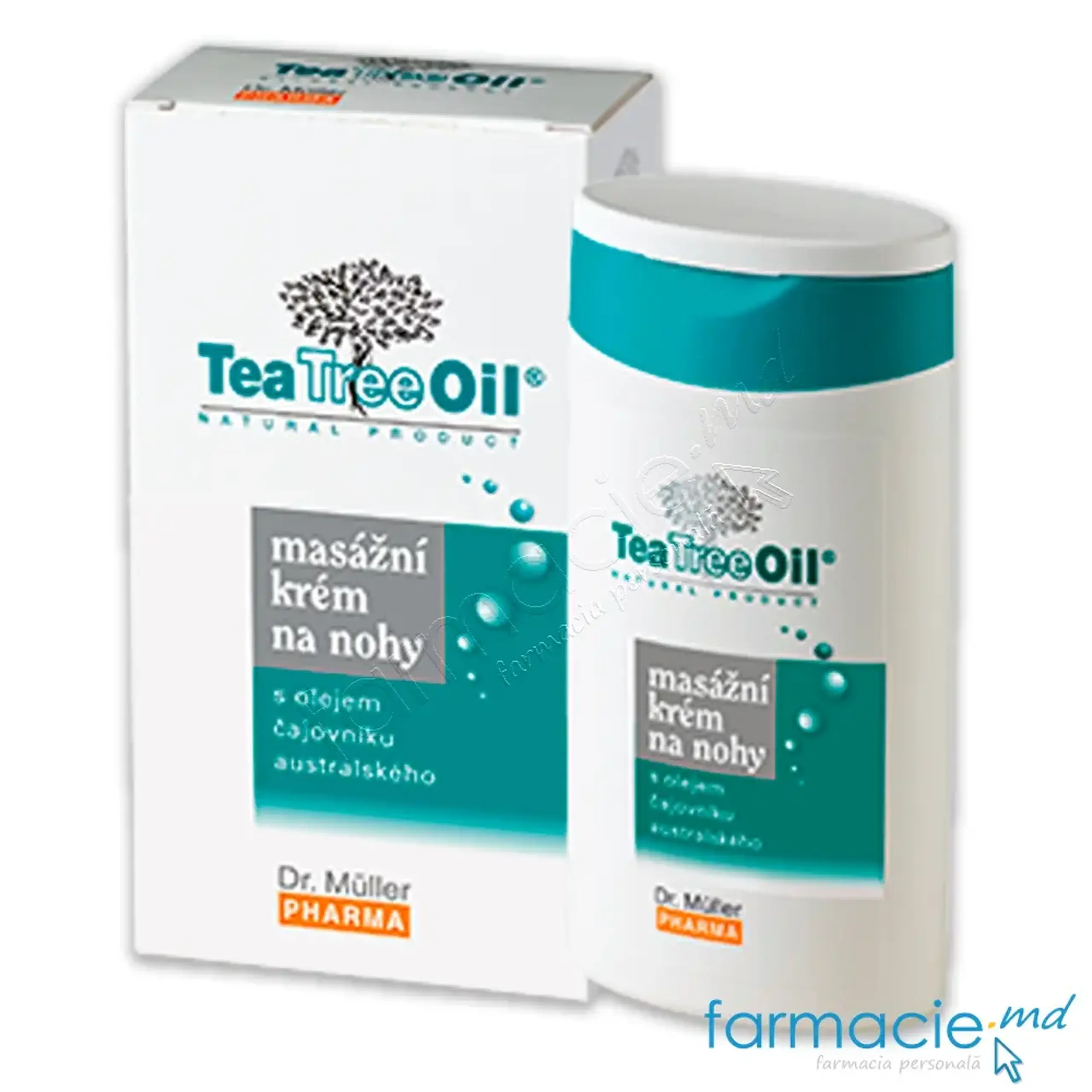 Crema masaj picioare TeaTreeOil(picioare obosite,transpiratie) 200ml Dr. Muller PHARMA