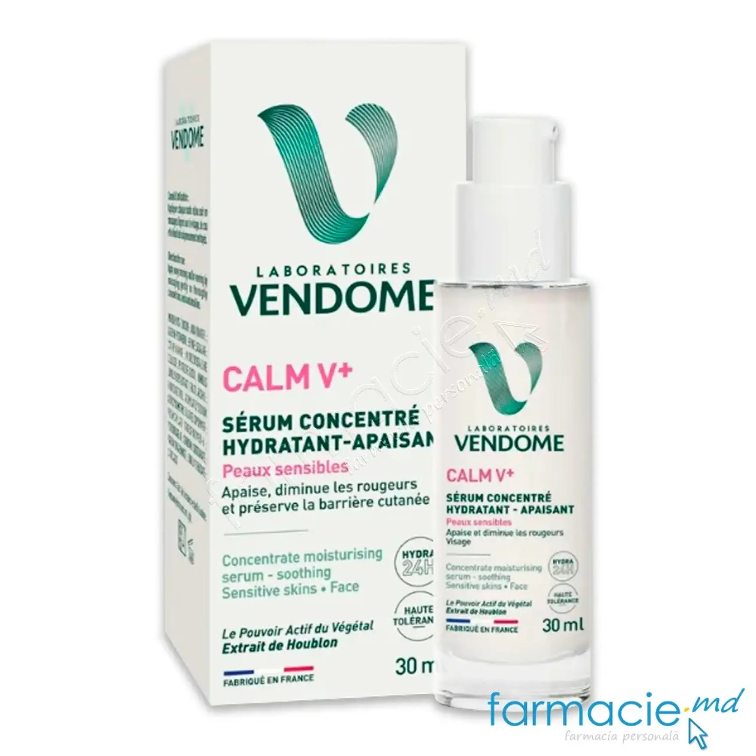 VENDOME CALM V+ Ser Concentrat (ten sensibil, deshidratat) Extract Hamei 30ml