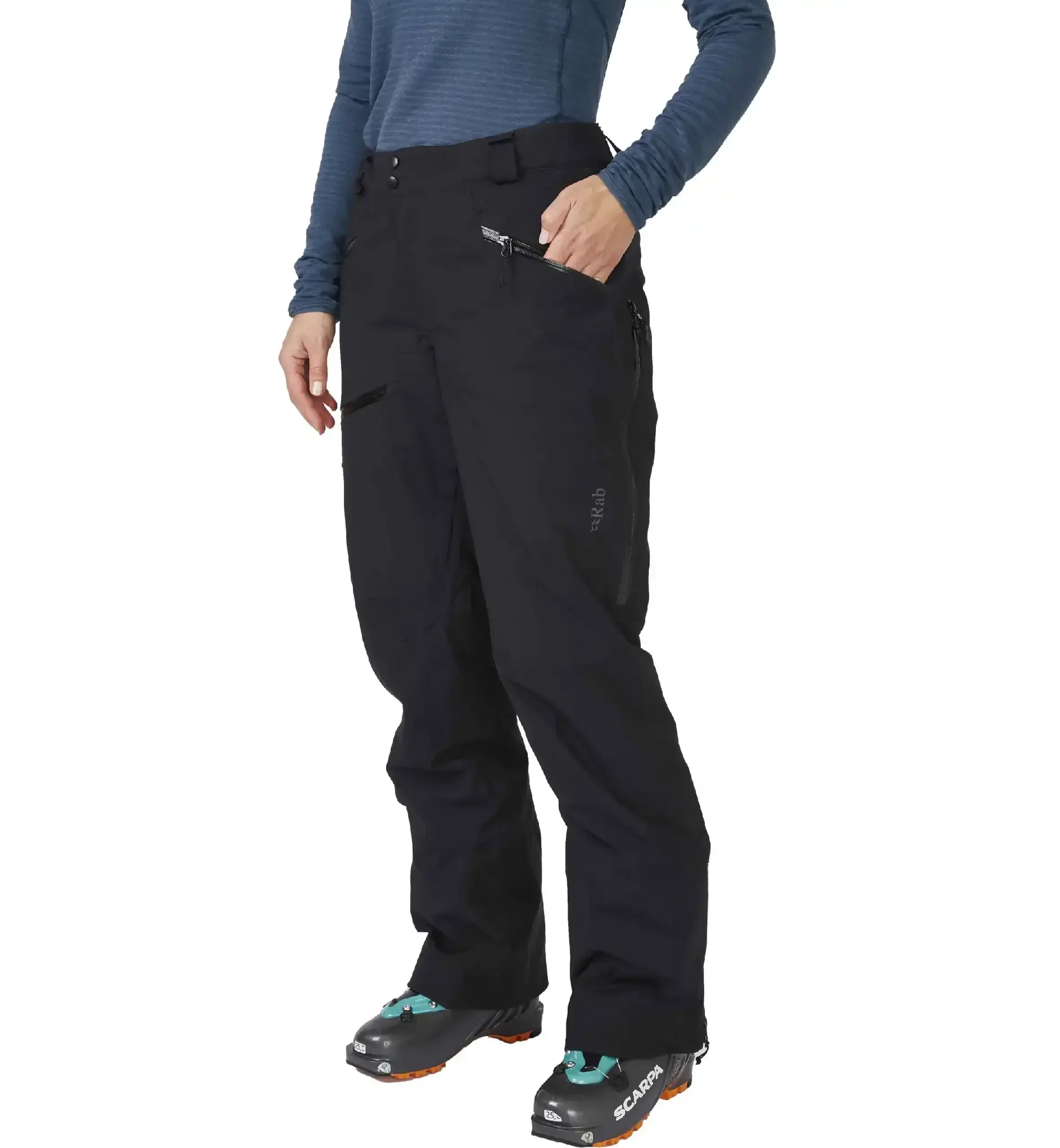 Pantaloni Rab Khroma Diffract Wmn black - Mărime s