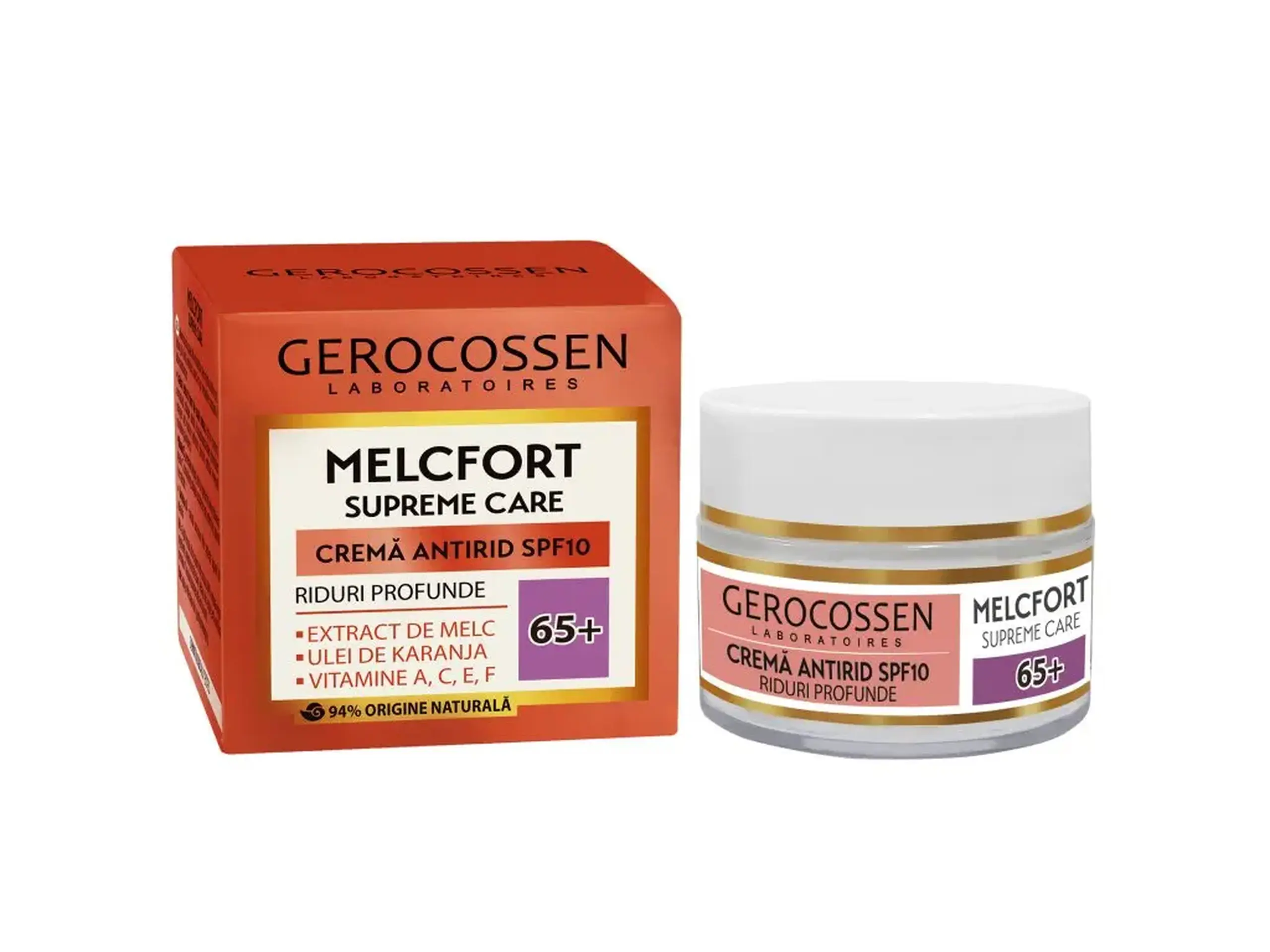 Gerocossen Melcfort Crema antirid SPF10 riduri profunde 65+ 50ml