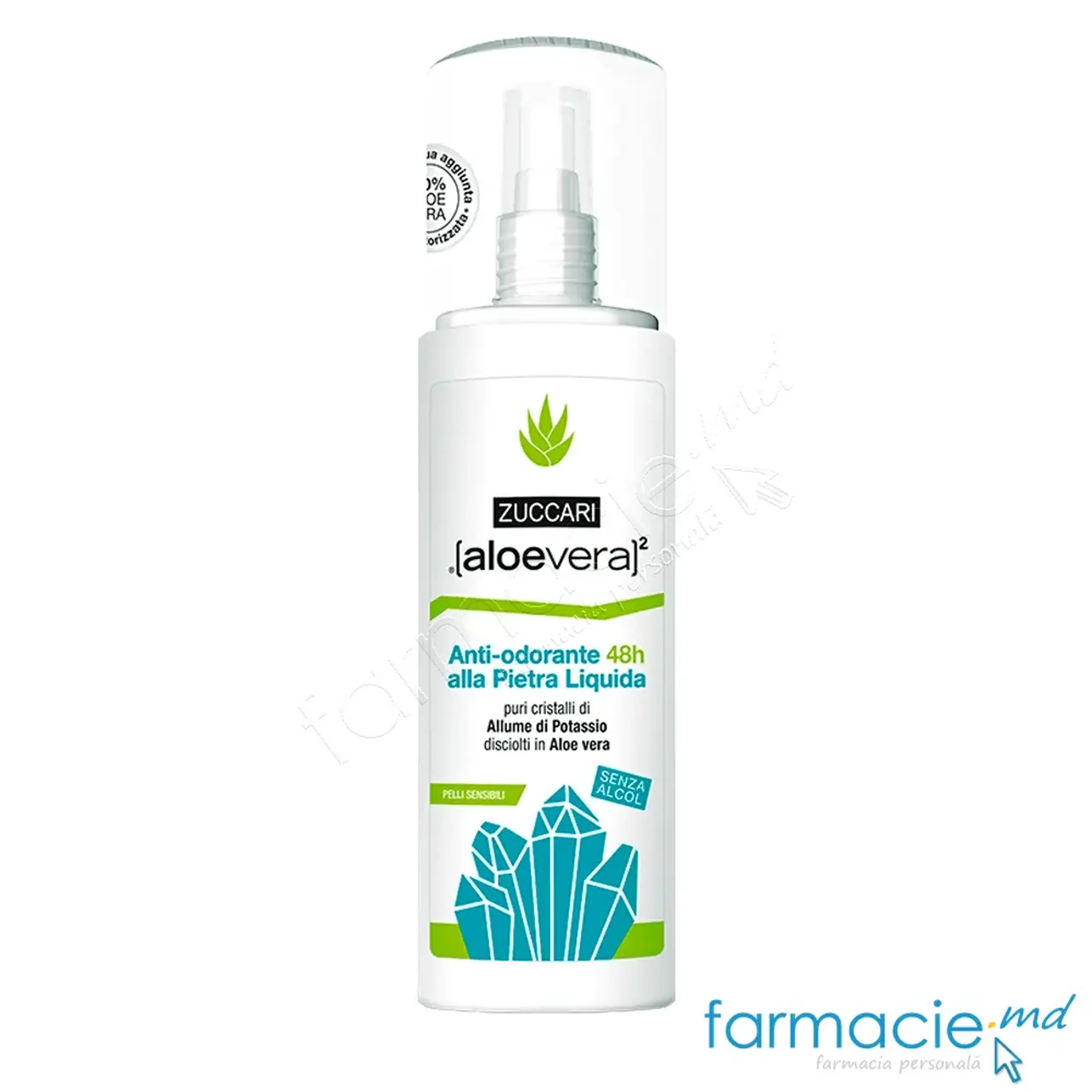 Zuccari AloeVera Deodorant Spray natural 48h fara alcool,fara pete 100ml