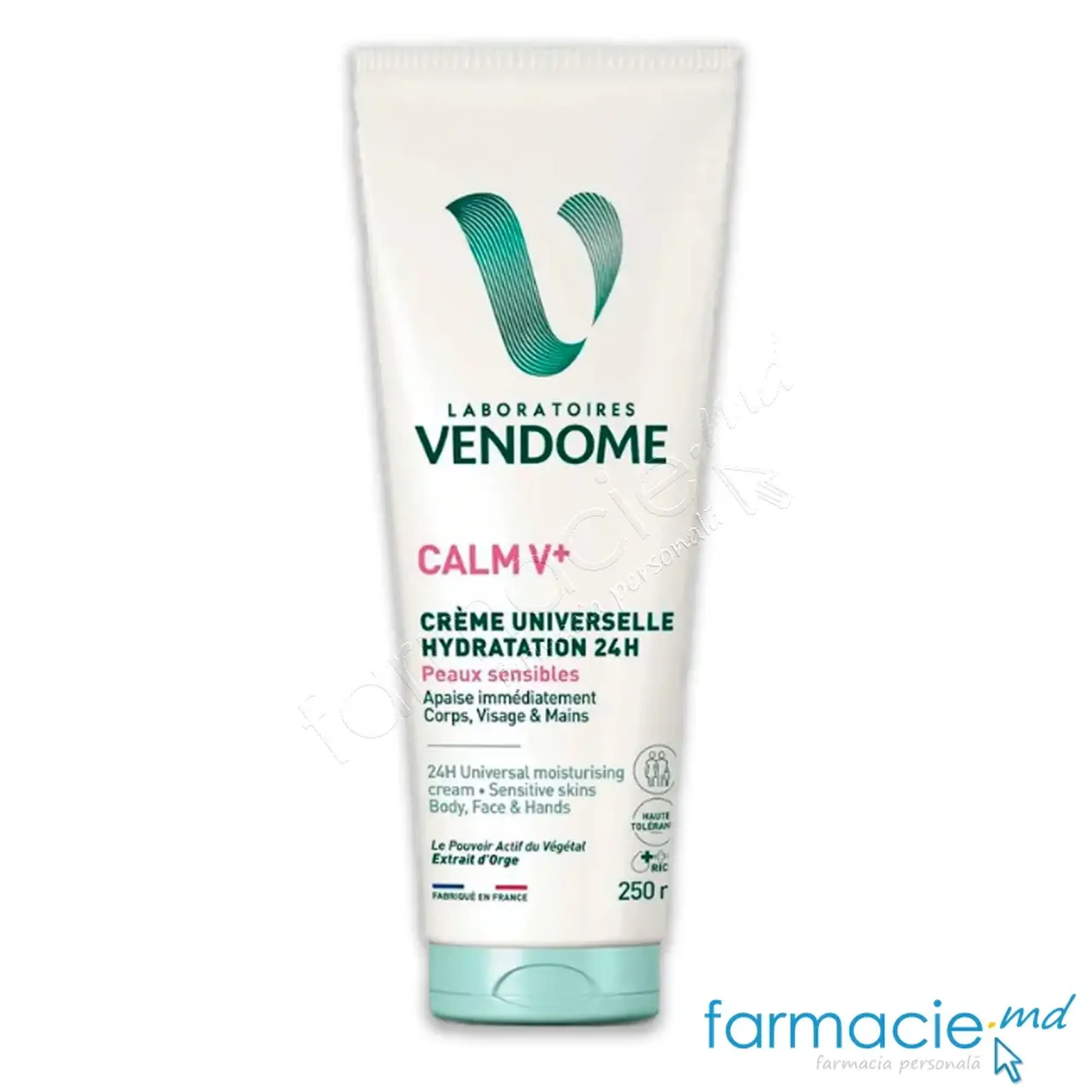 VENDOME CALM V+ Crema universala 24H (piele sensibila, deshidratata) Extract Orz 250ml