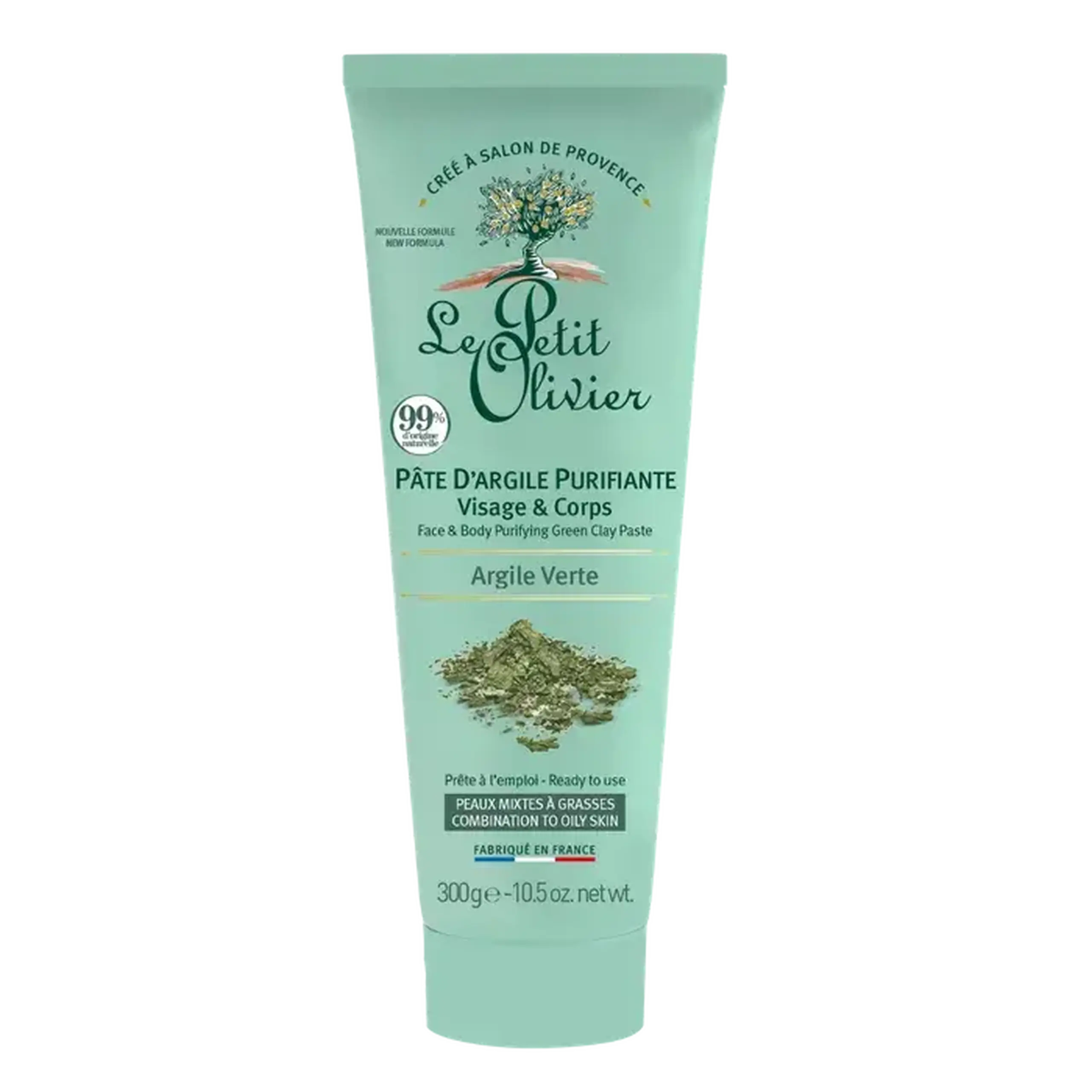 Le Petit Olivier Pasta purifianta Argila Verde fata, corp, piele combinata si grasa 300ml