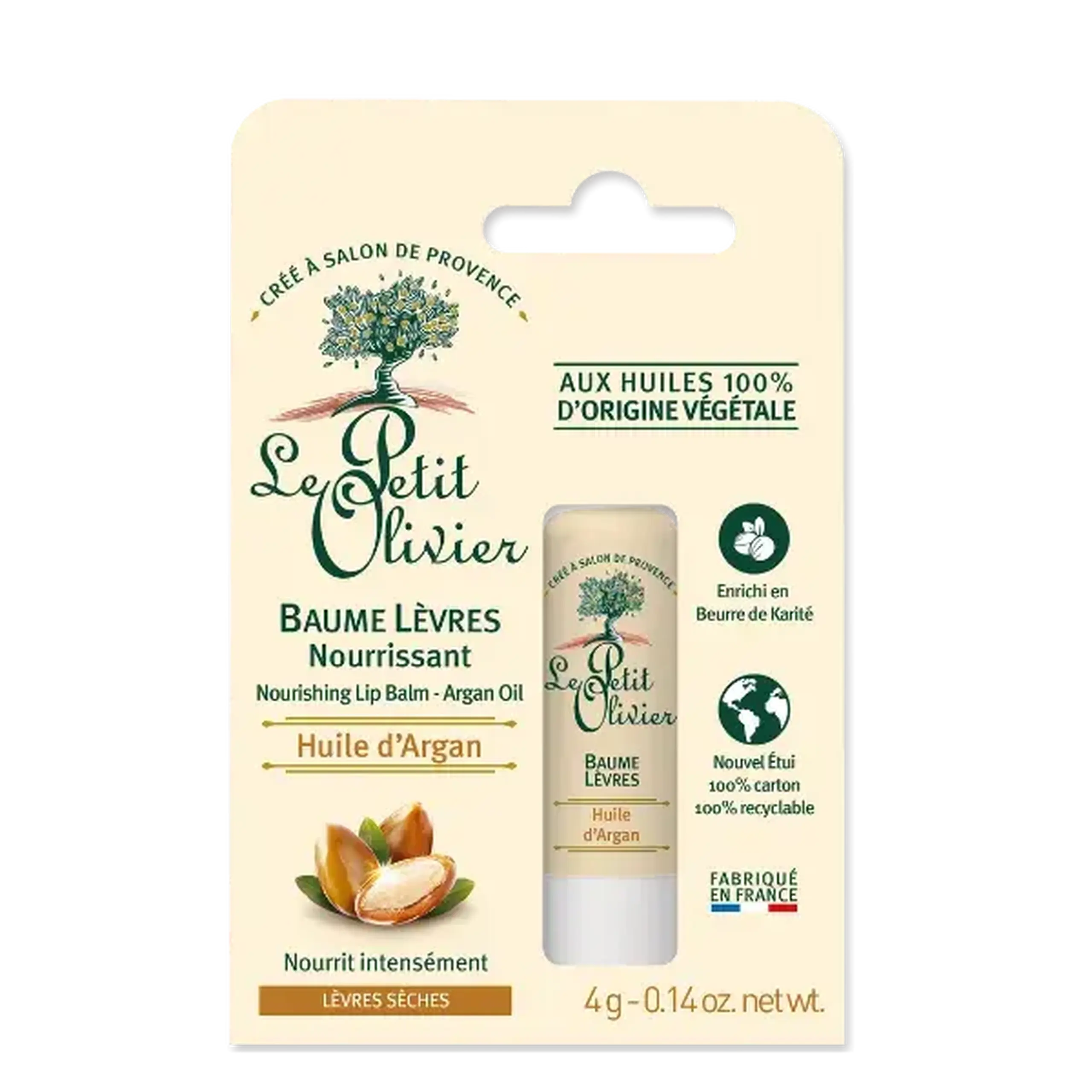 Le Petit Olivier Balsam buze nutritiv ulei de Argan 4g