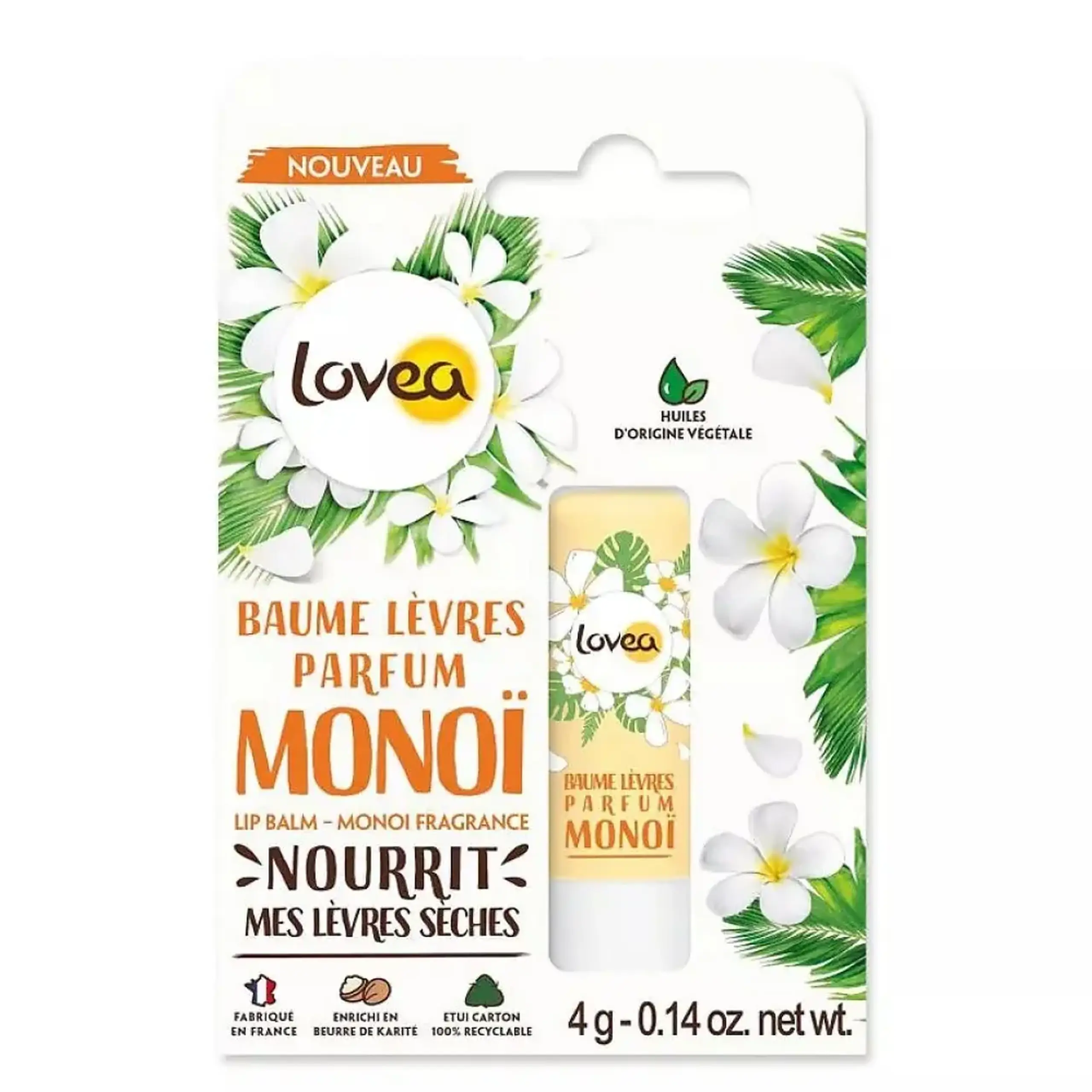 Lovea Balsam buze hidratant ulei monoi 4g