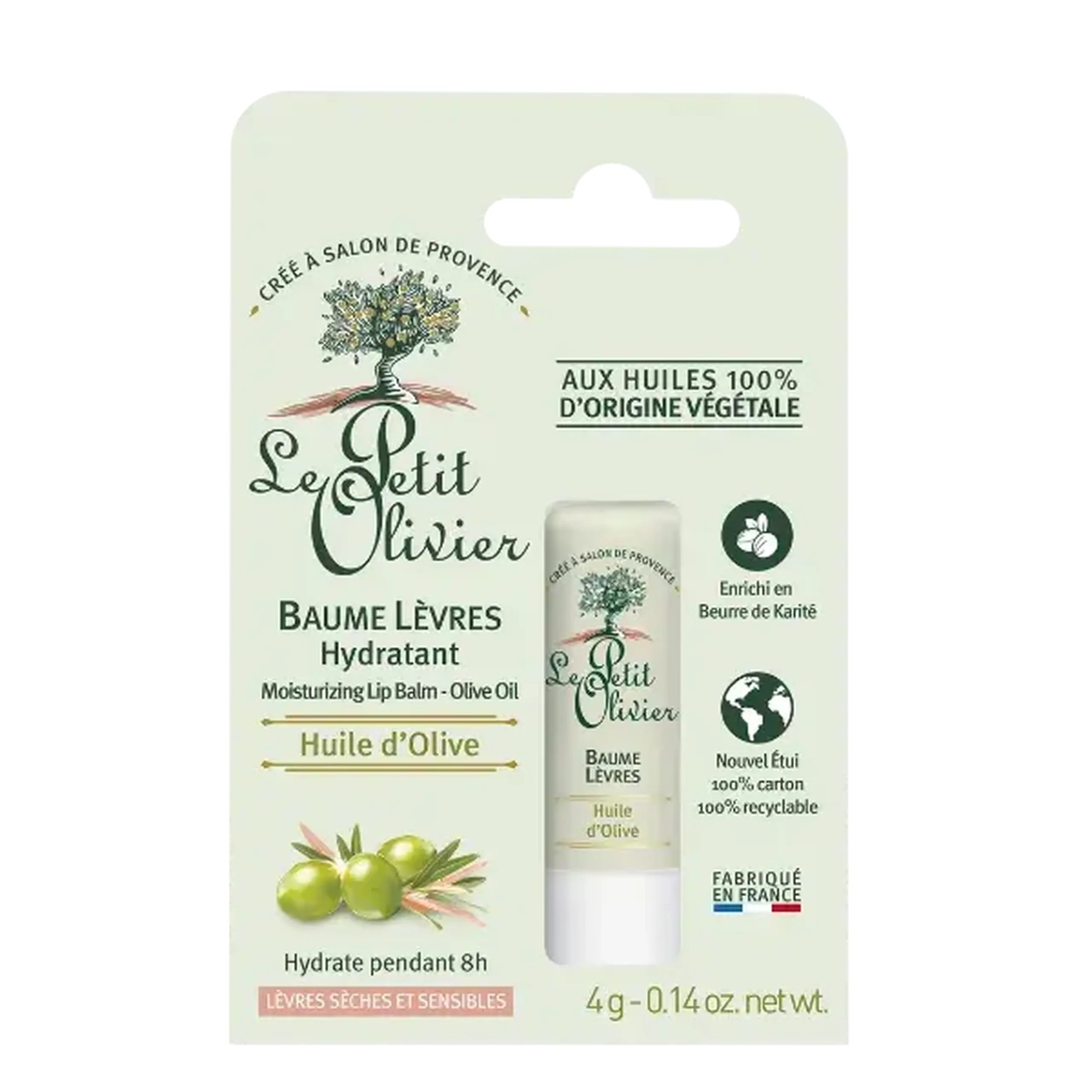 Le Petit Olivier Balsam buze nutritiv cu ulei de Olive 4gr