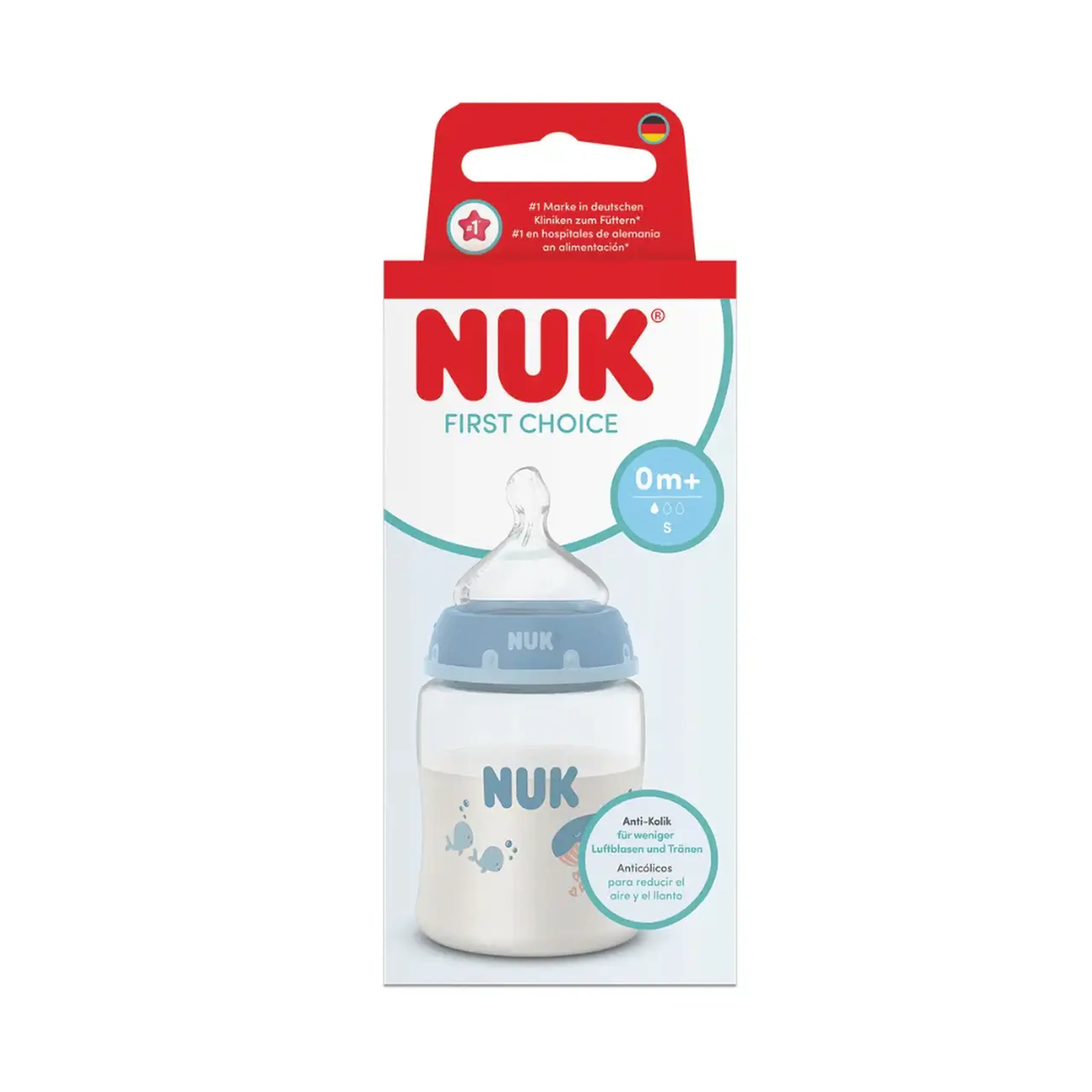 NUK Sticluta First Choice plastic 150ml + tetina silicon (S) (0+luni)