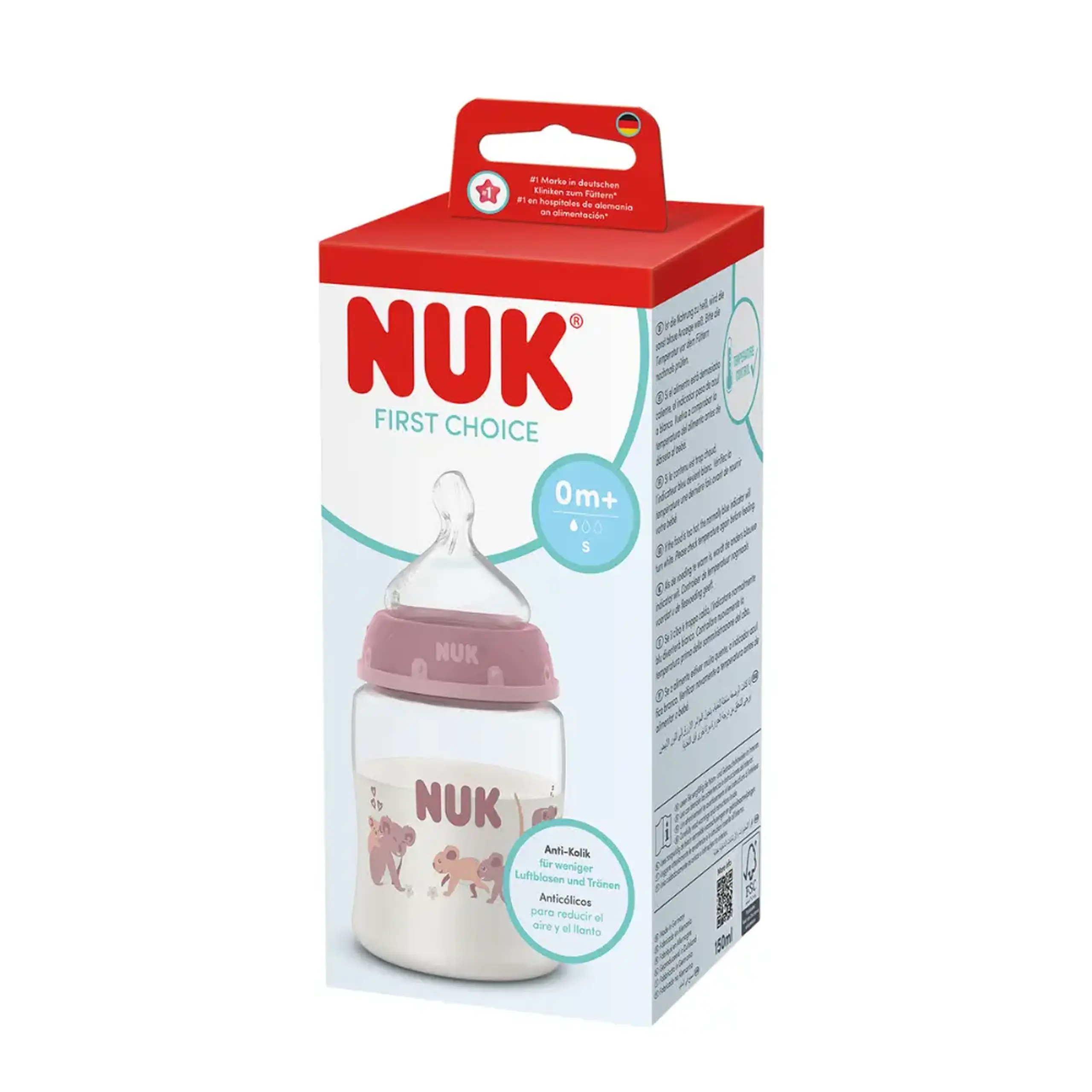 NUK Sticluta First Choice plastic 150ml + tetina silicon (S) (0+luni)