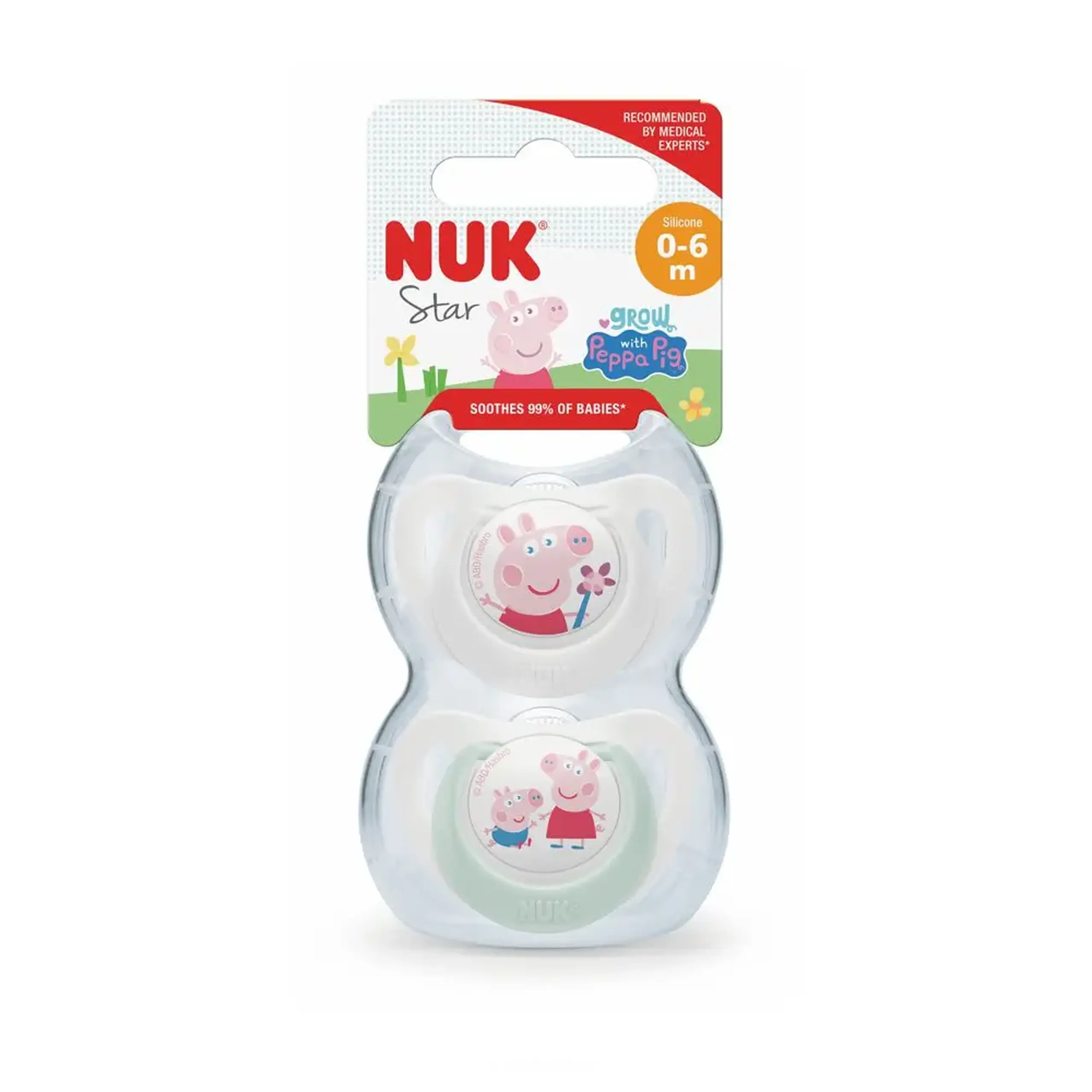 NUK Suzeta silicon Peppa 0-6 luni N2