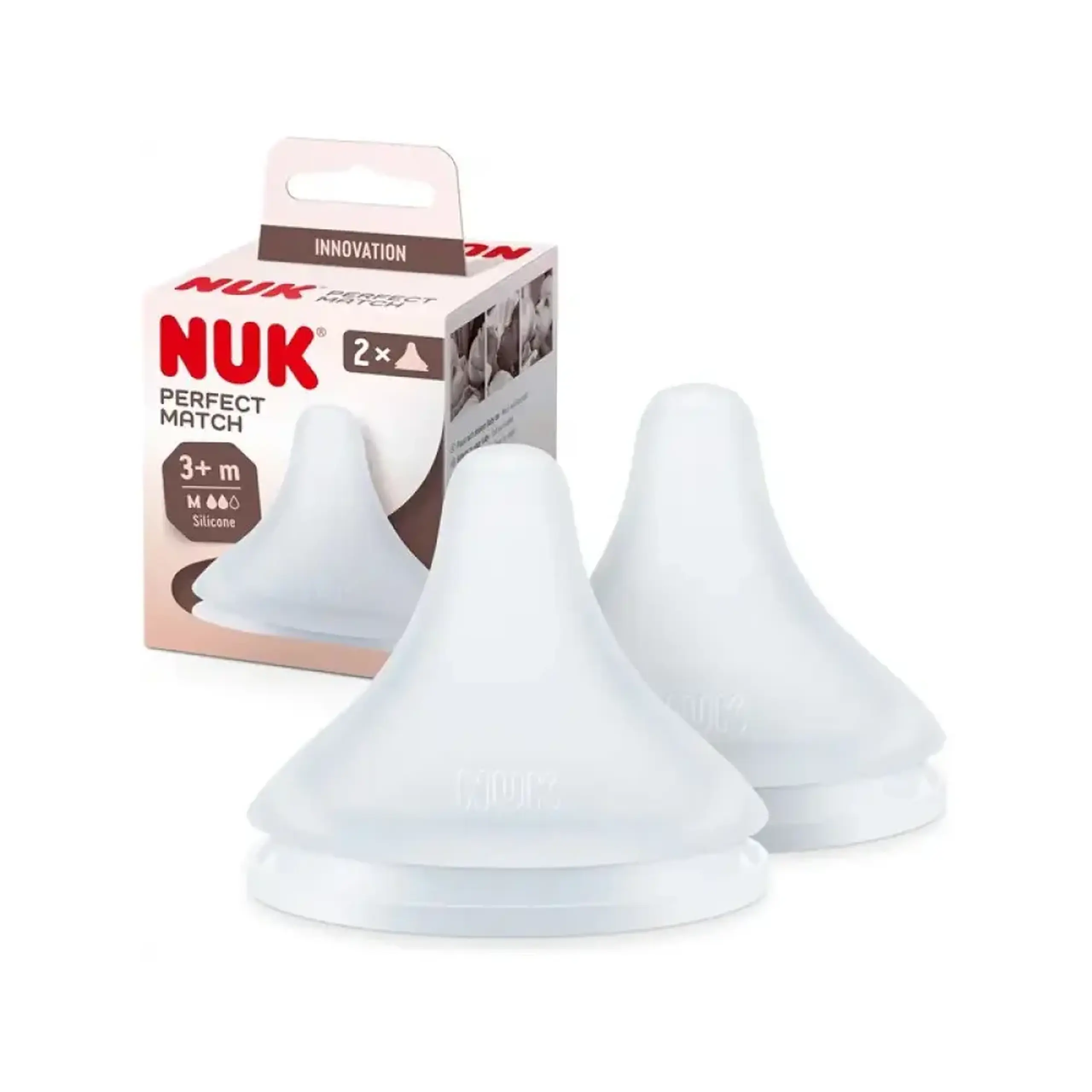 NUK Tetina silicon Perfect match flux mediu 3-6 luni (M) N2