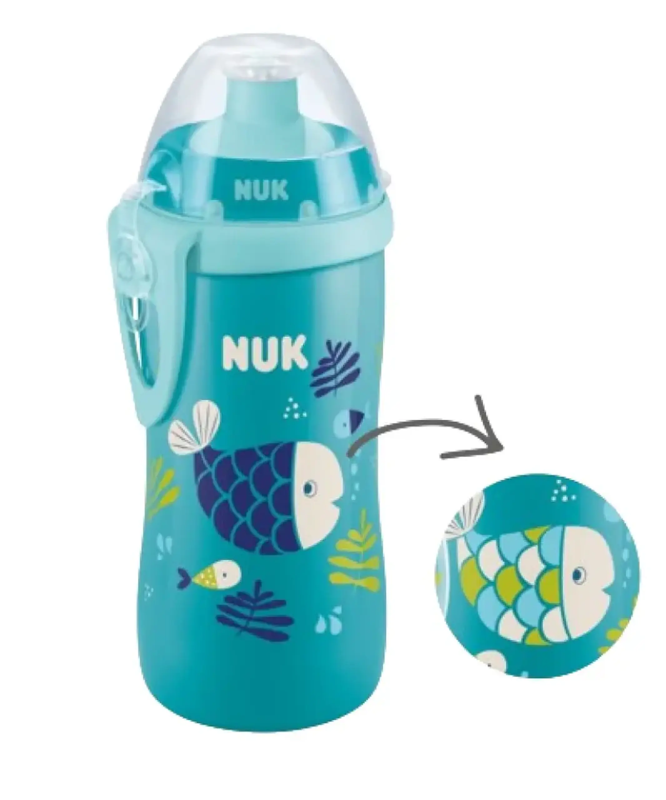 NUK Sticluta Junior cu efect camelion anticurgere 300ml 18luni+