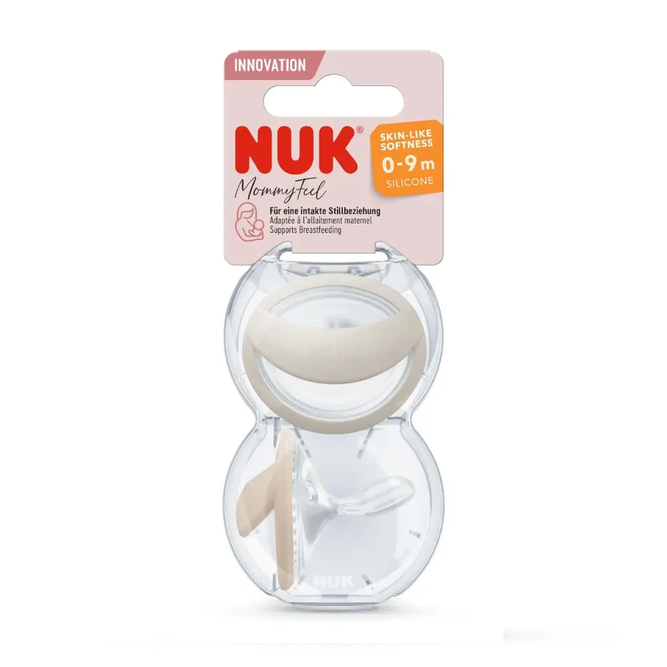 NUK Suzeta silicon Mommyfeel 0-9 luni in cutie N2
