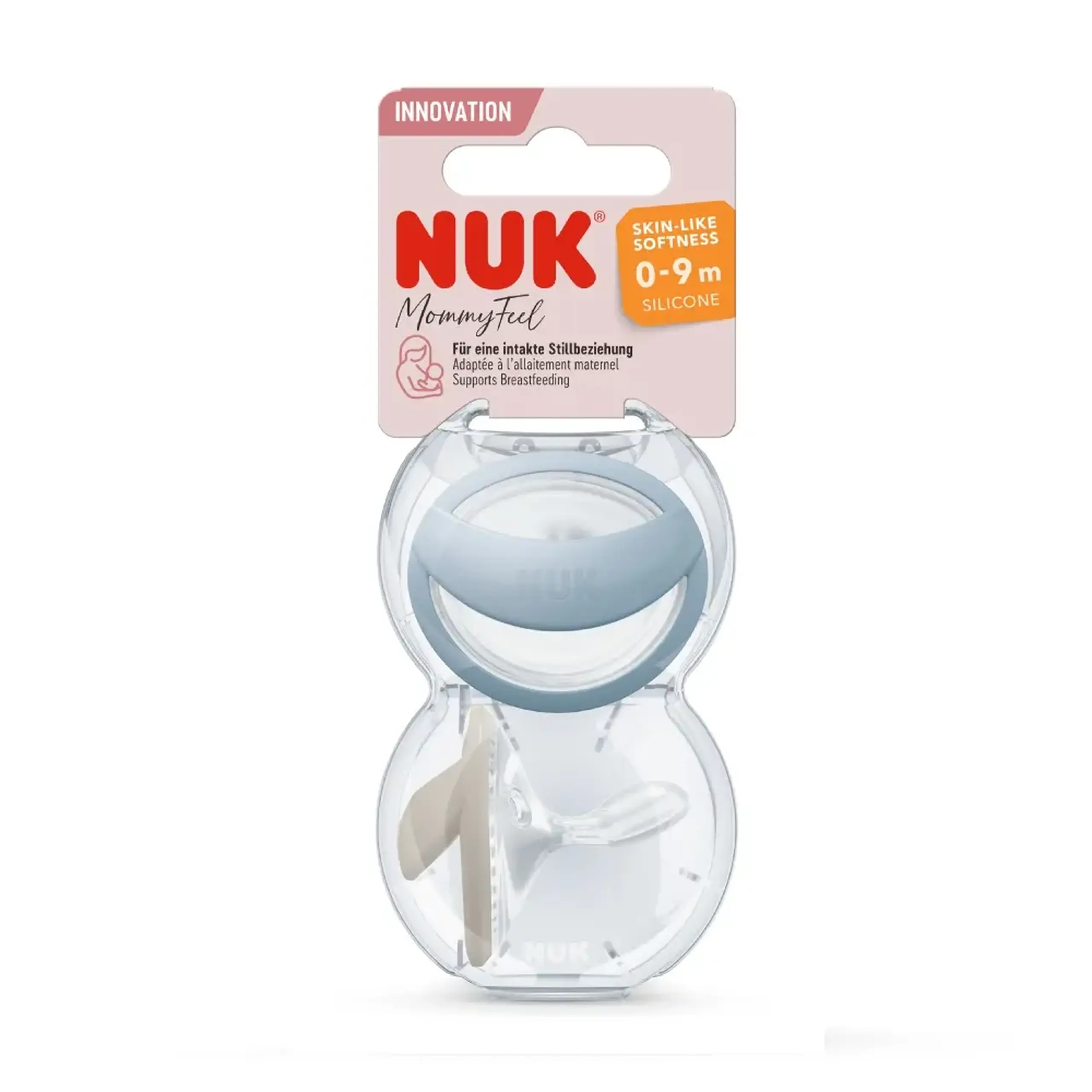 NUK Suzeta silicon Mommyfeel 0-9 luni in cutie N2