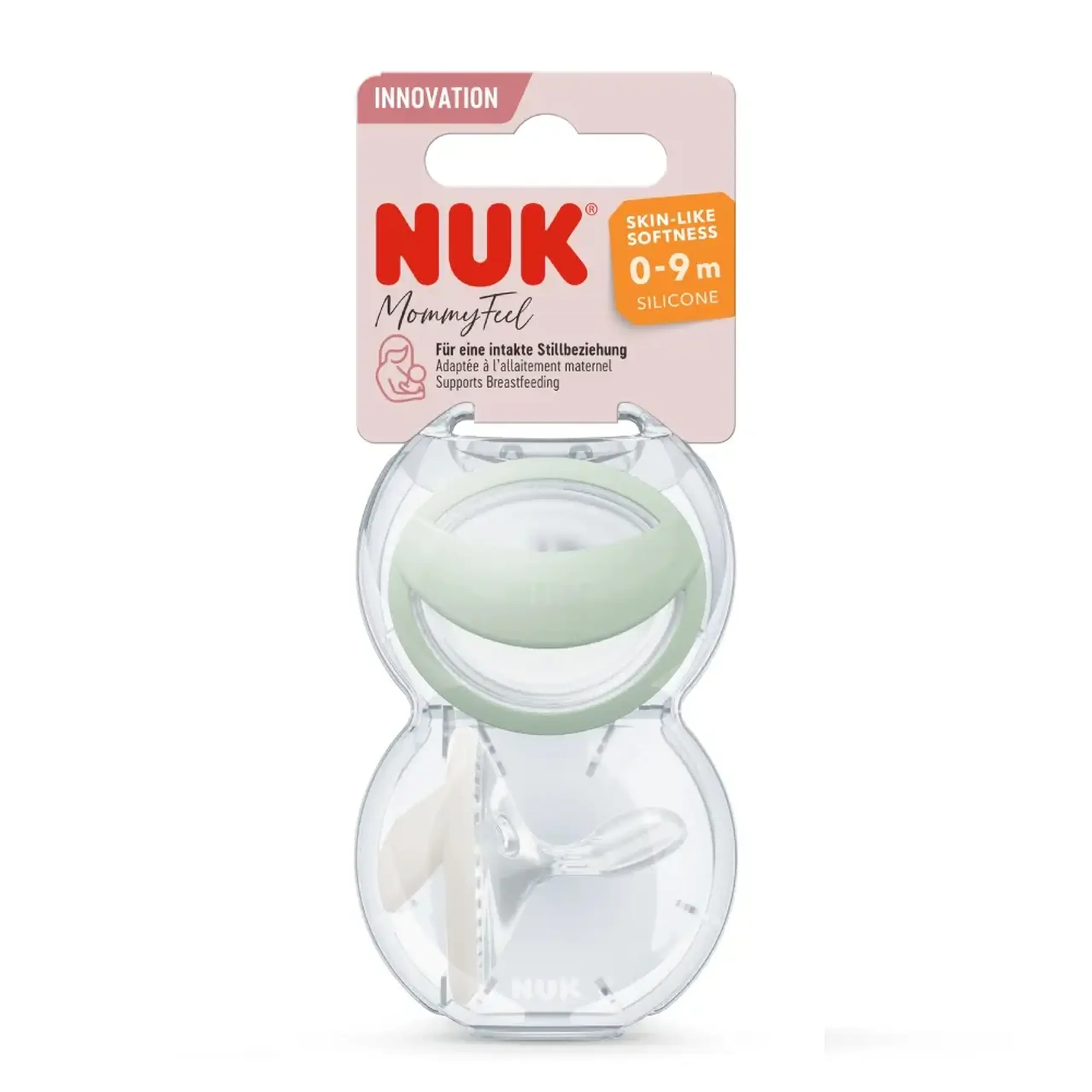 NUK Suzeta silicon Mommyfeel 0-9 luni in cutie N2