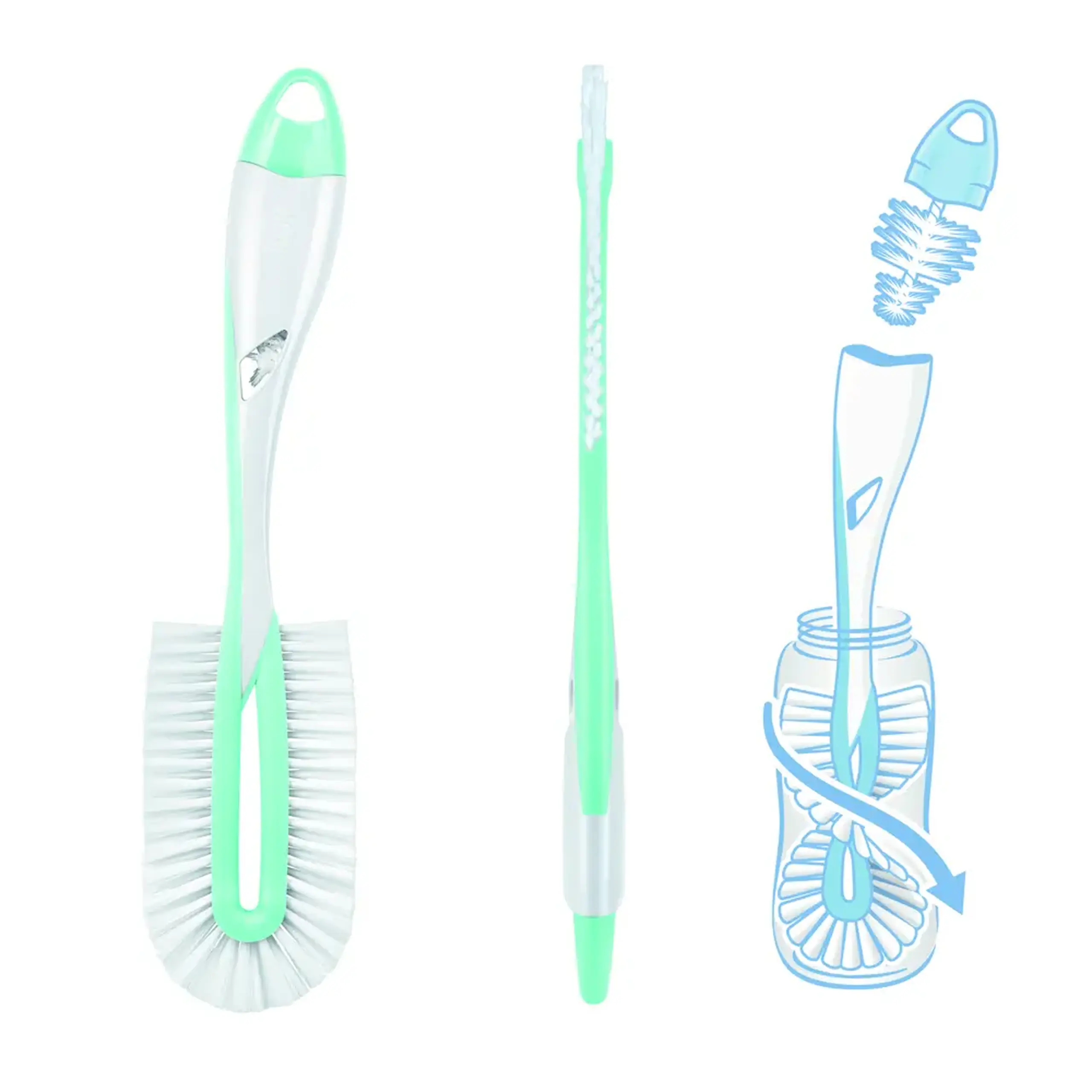 NUK Perii sticlute si tetine 2in1 Twist Set