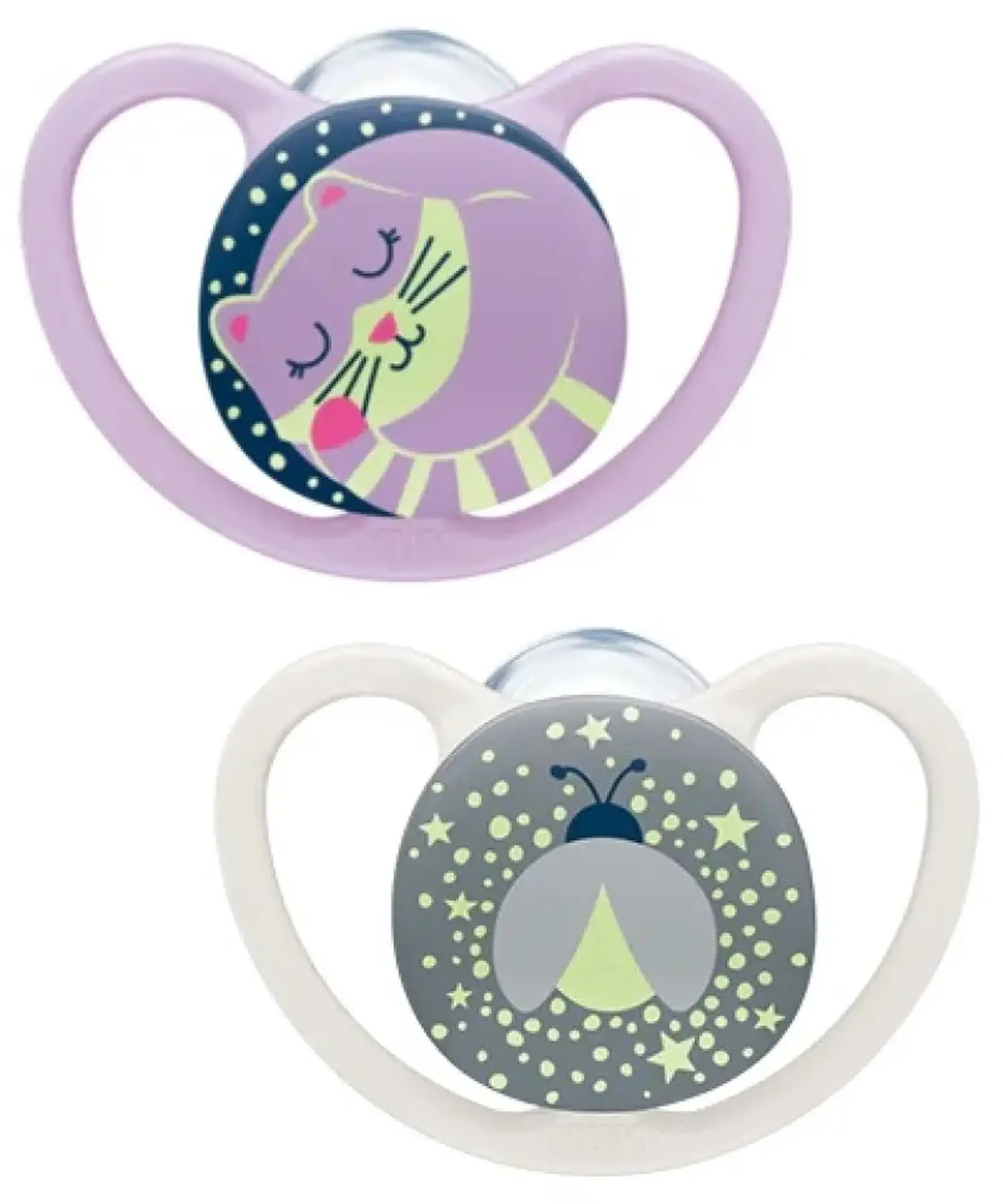 NUK Suzeta silicon de noapte SPACE 0-6 luni in cutie N2