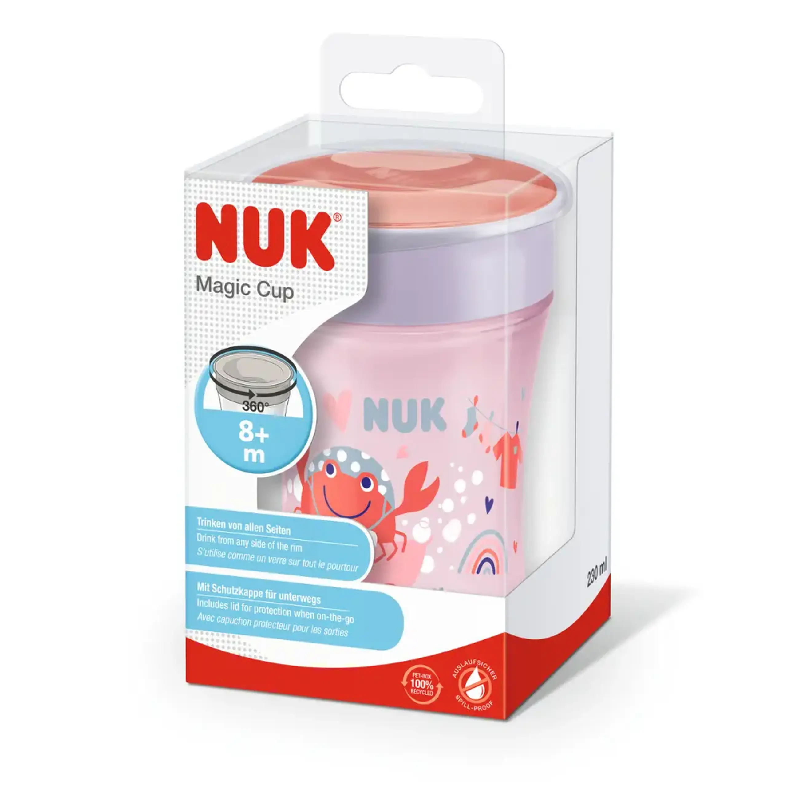 NUK Canuta pahar Magic 8 luni+ 230ml