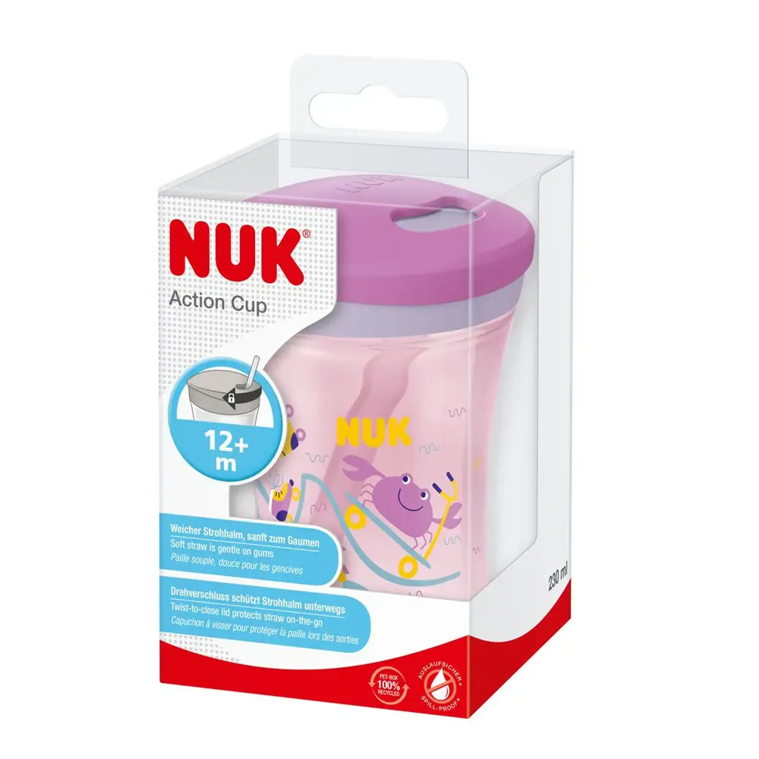 Canuta NUK Action 230ml cu pai (+12 luni) (255391)