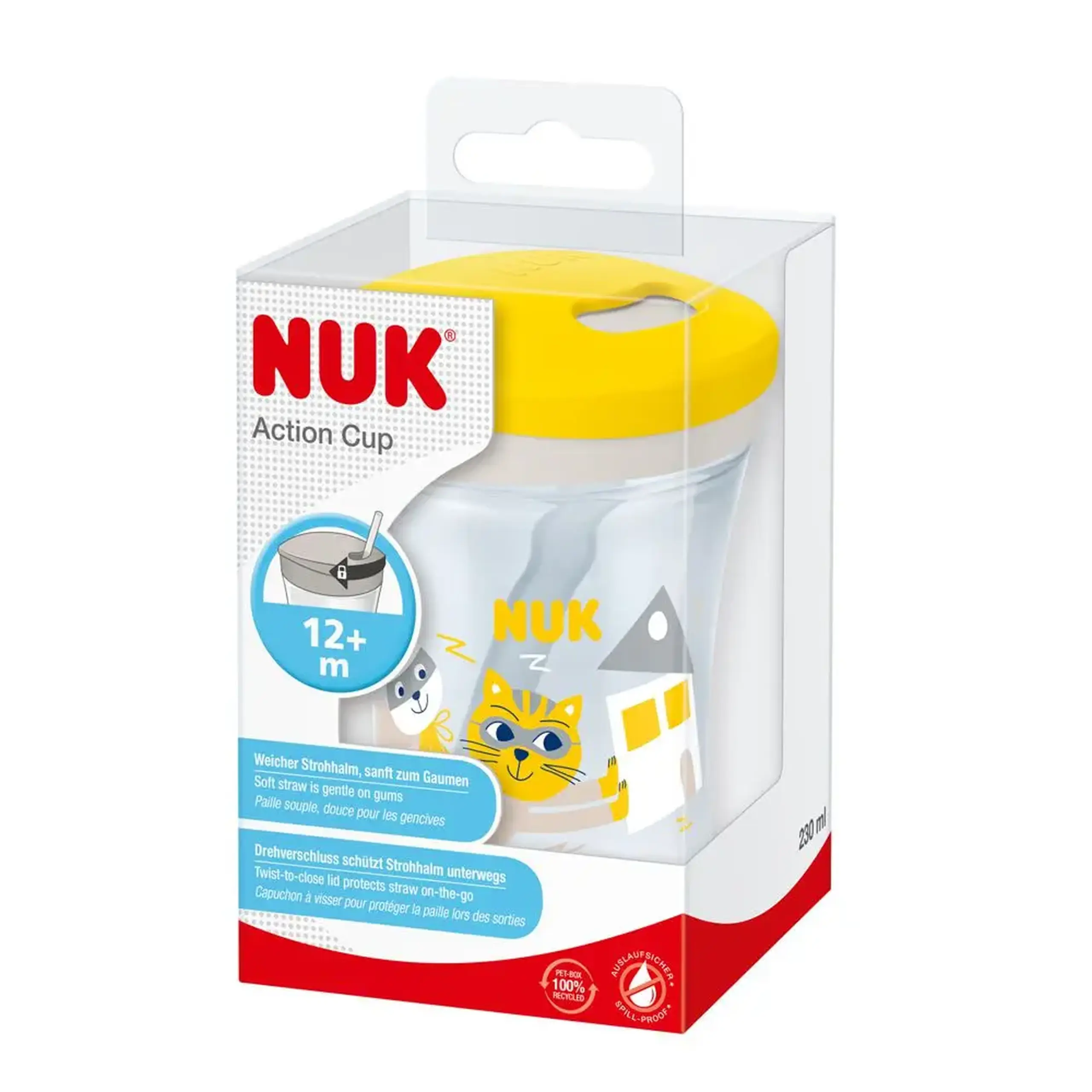 Canuta NUK Action 230ml cu pai (+12 luni) (255391)