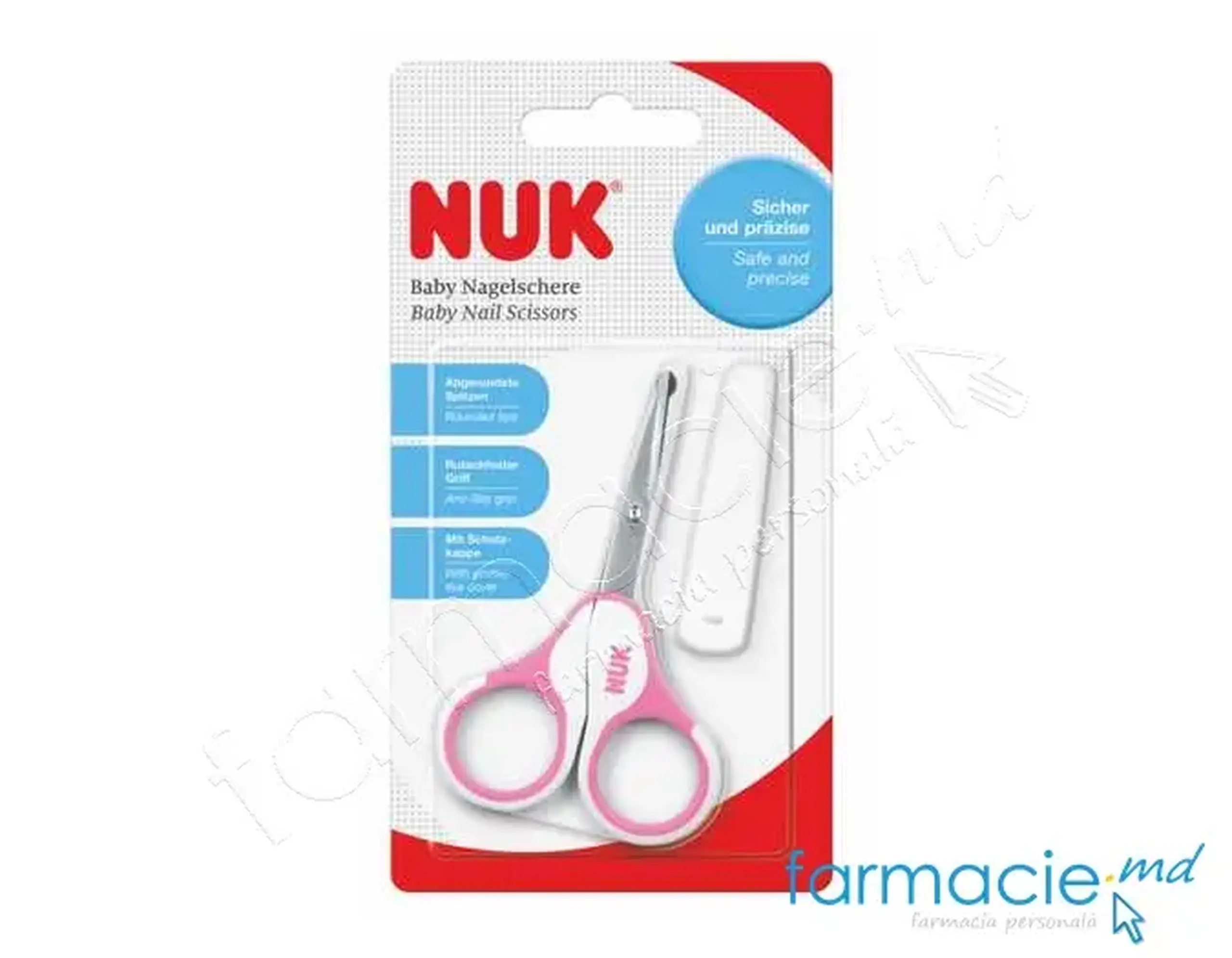 NUK Foarfece cu capac protector