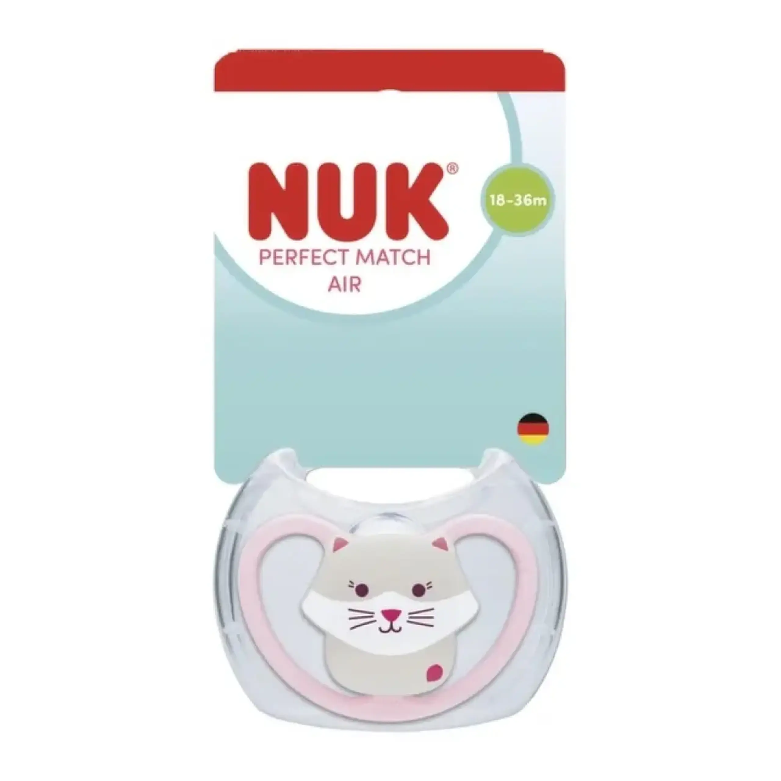 NUK suzeta silicon Perfect Match Air pisica 18 luni +