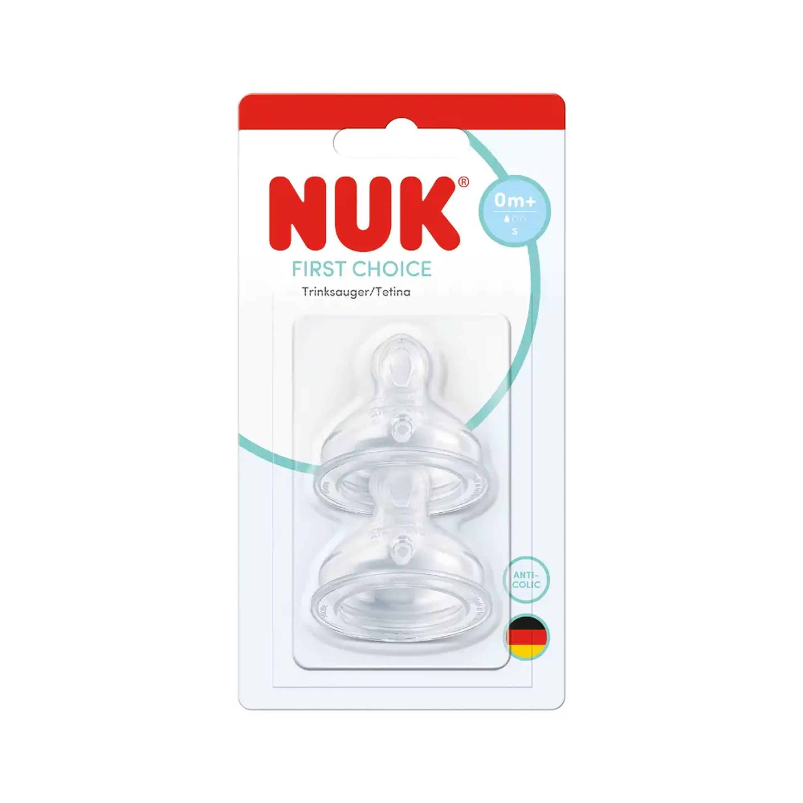 NUK Tetina silicon FC (0+ luni) flux mic S N2