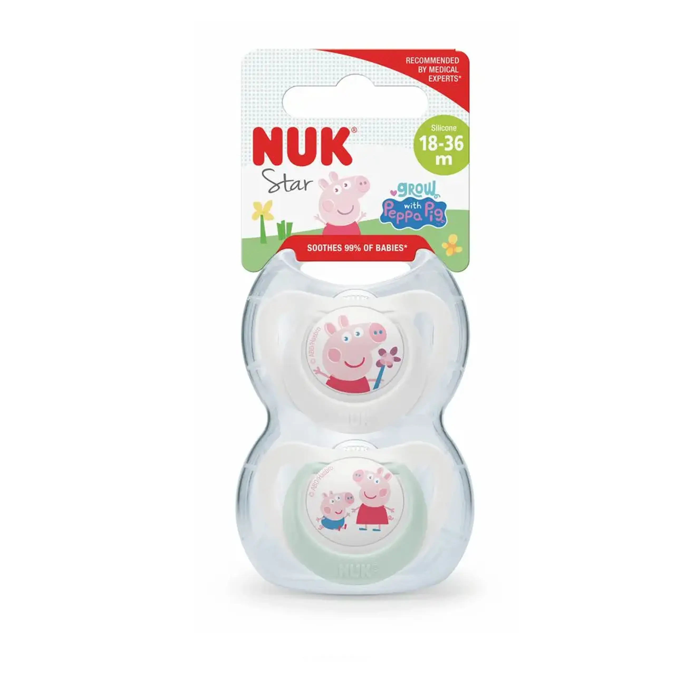 NUK Suzeta silicon Peppa 18+ luni N2