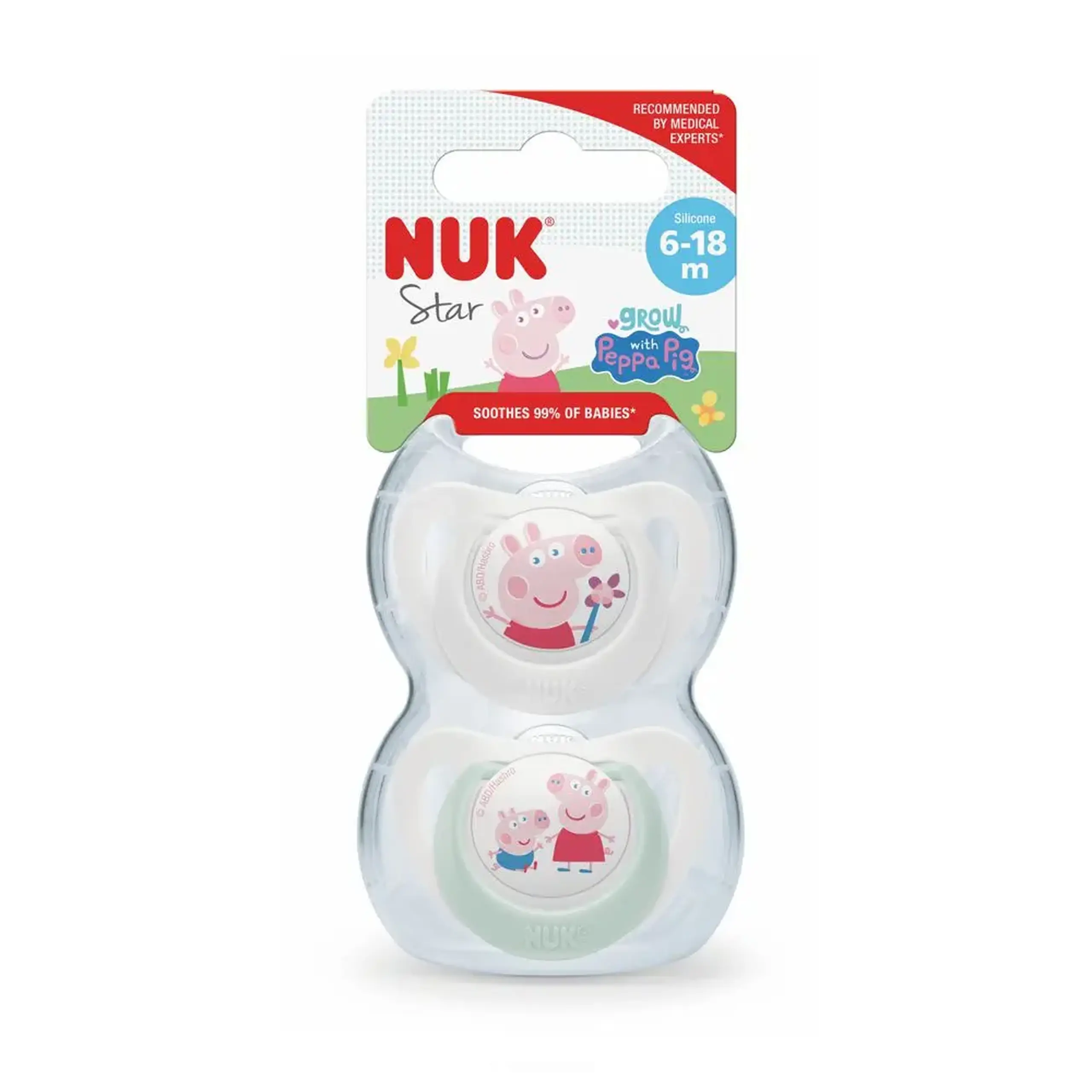 NUK Suzeta silicon Peppa 6-18 luni N2